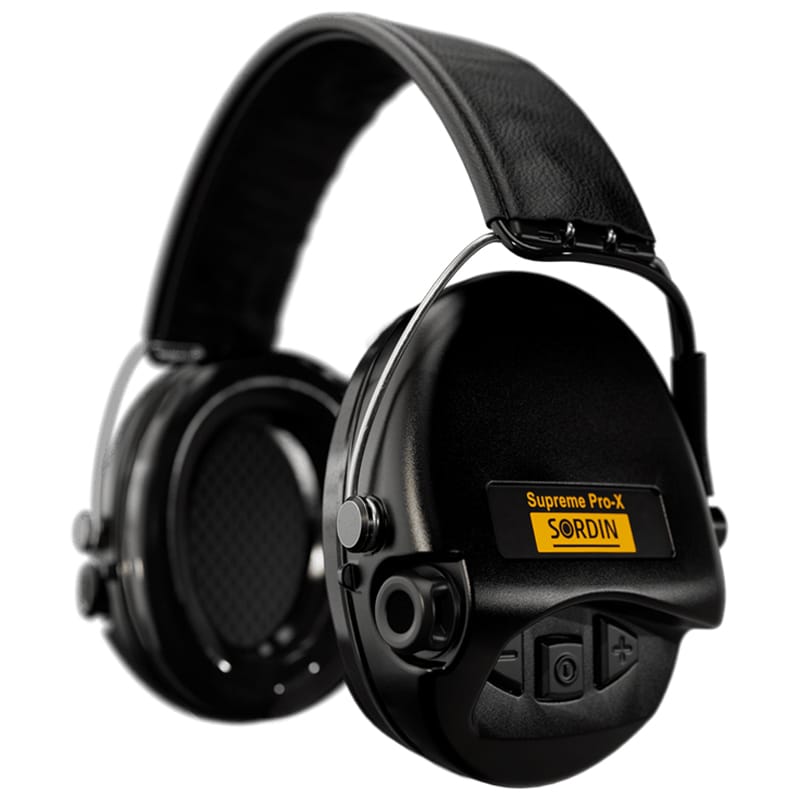 Protecție auditivă activă Sordin Supreme Pro-X Gel Leather - Black