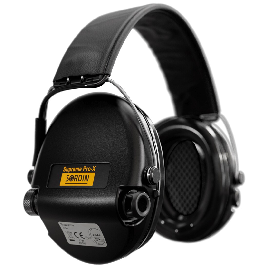 Protecție auditivă activă Sordin Supreme Pro-X Gel Leather - Black