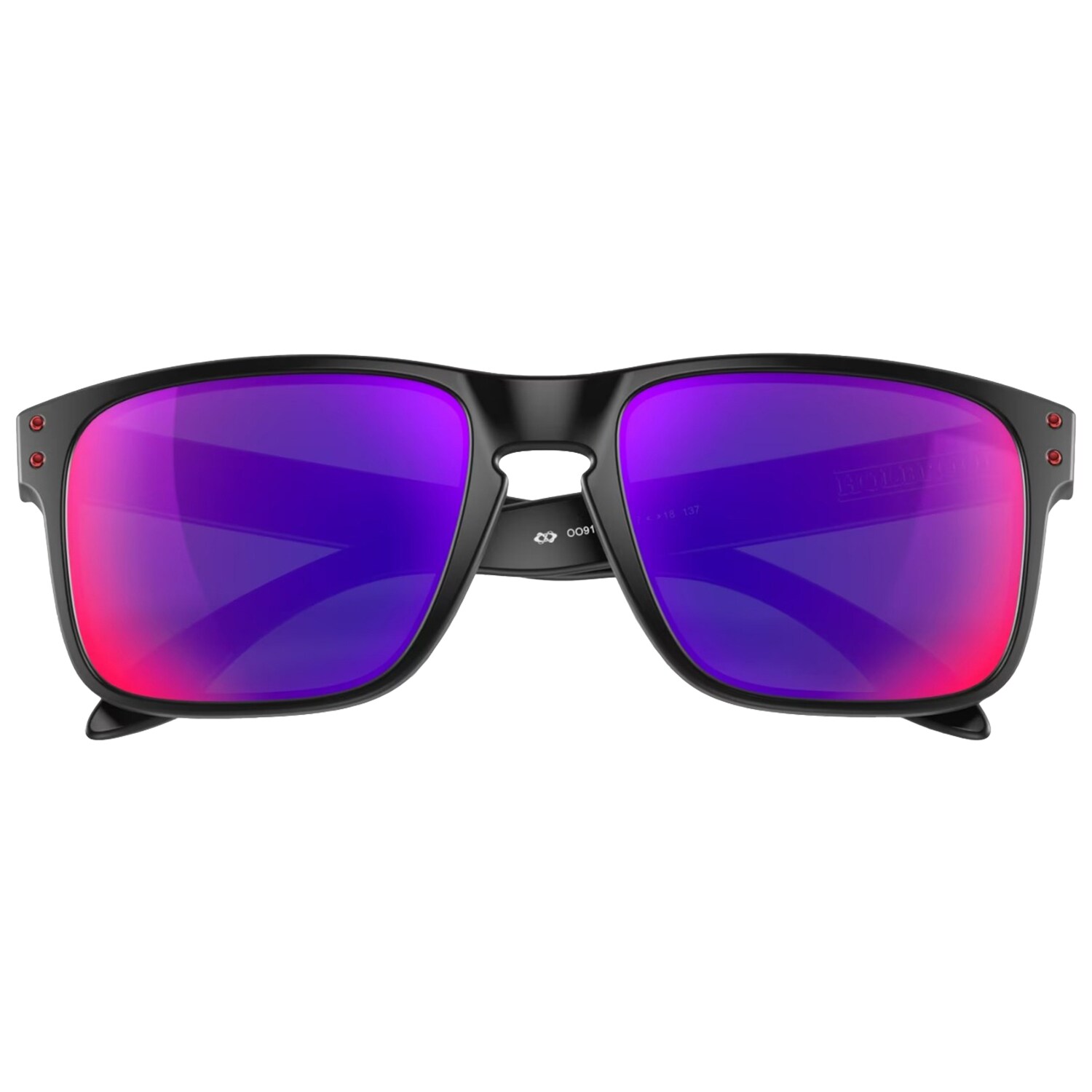 Ochelari de soare Oakley Holbrook - Matte Black/Red Iridium Lenses