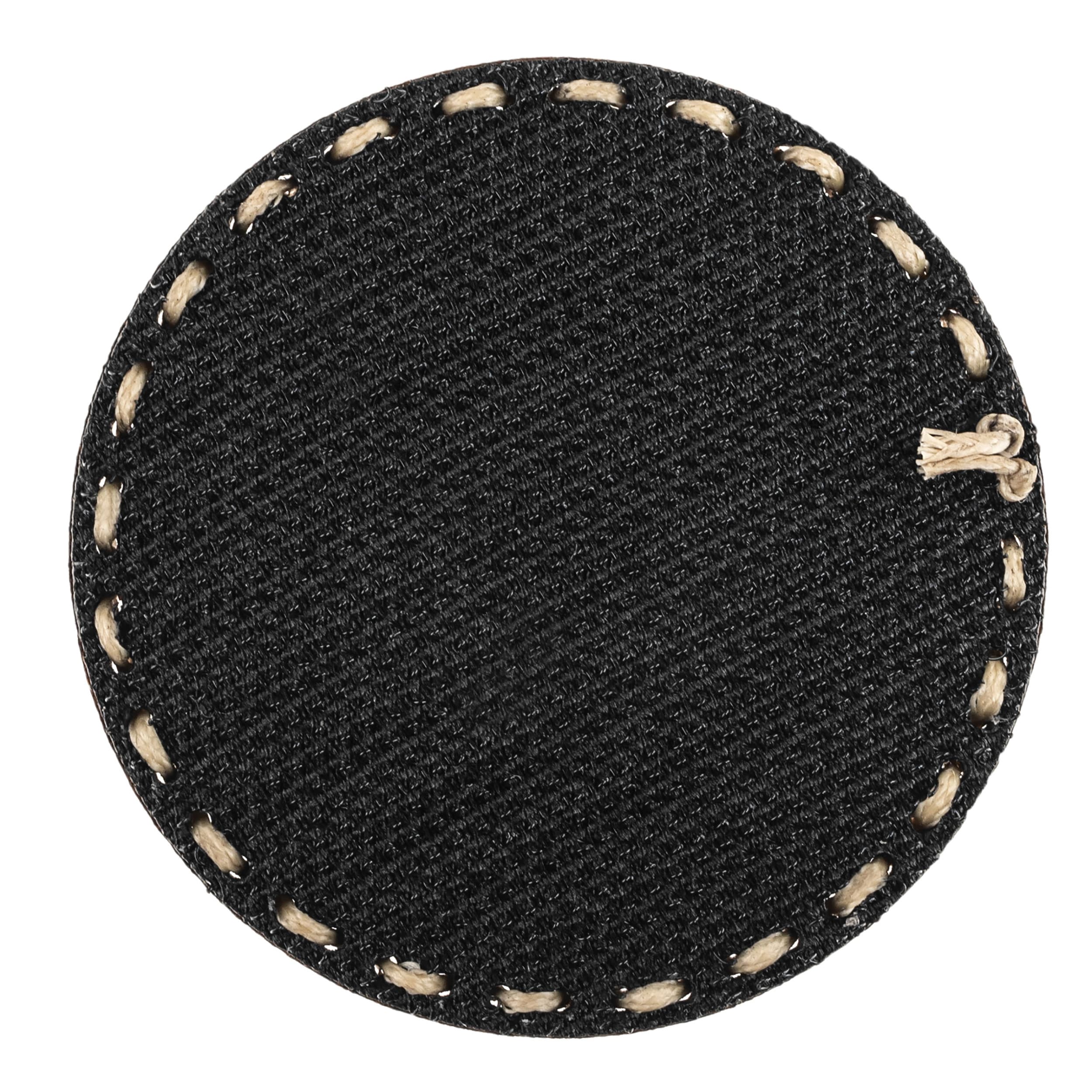 Patch - emblemă din piele Tigerwood rotundă - cu opțiune de personalizare