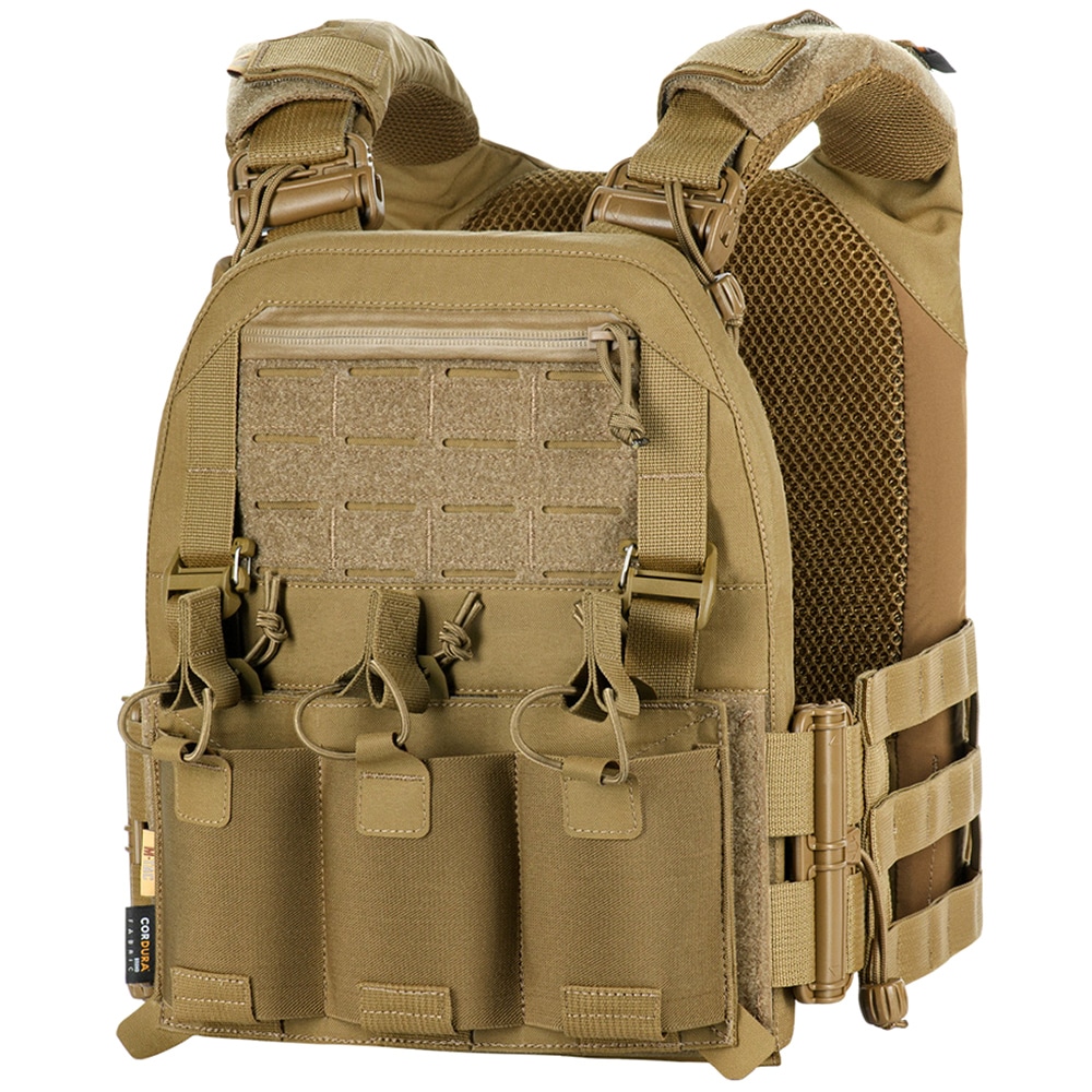 Vestă tactică tip Plate Carrier M-Tac Cuirass Fast Elite - Coyote