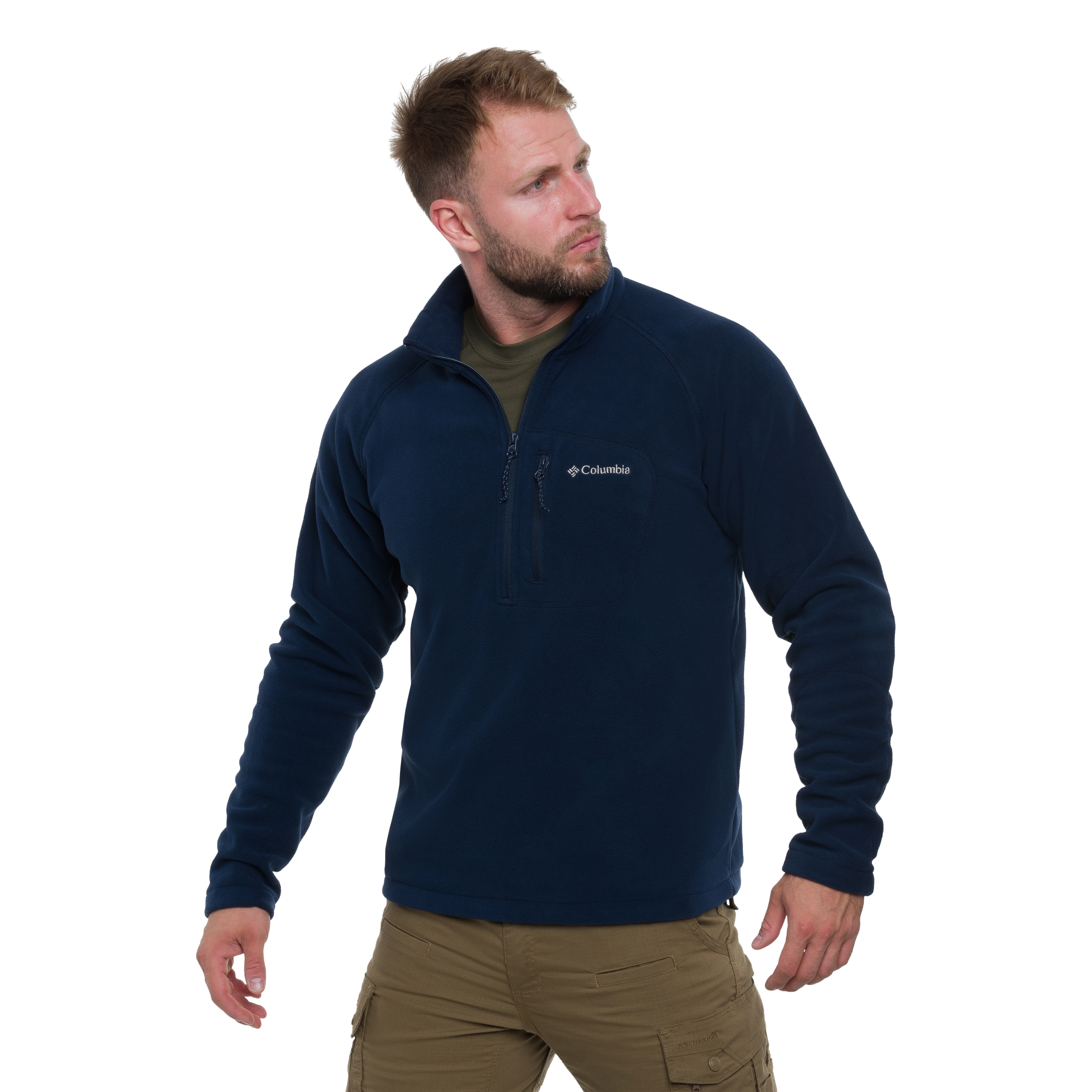 Bluză polar Columbia Fast Trek III Half Zip - Navy