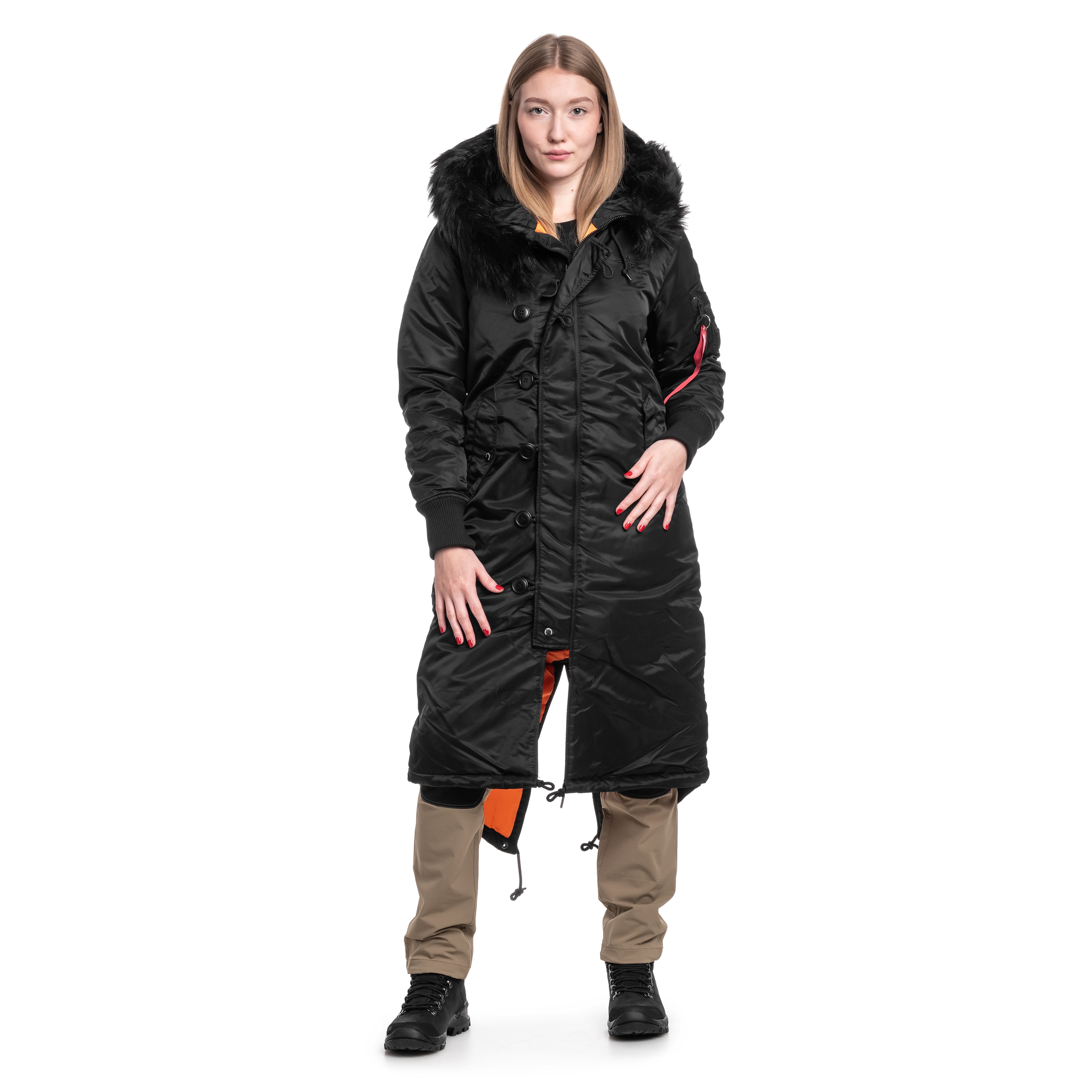 Geacă de damă Alpha Industries Long Fishtail - Black
