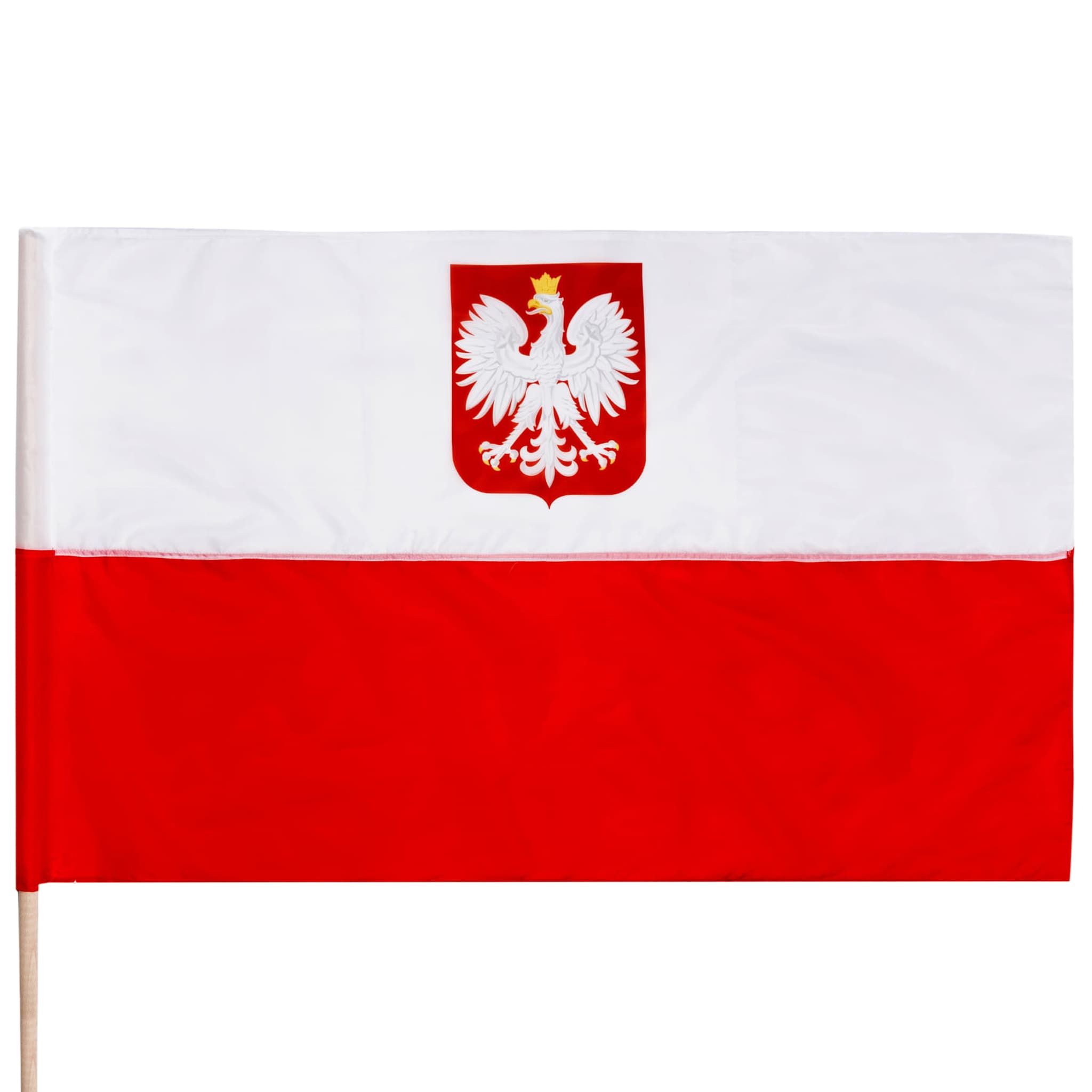 Steag Polonia cu emblemă - 112 x 70 cm