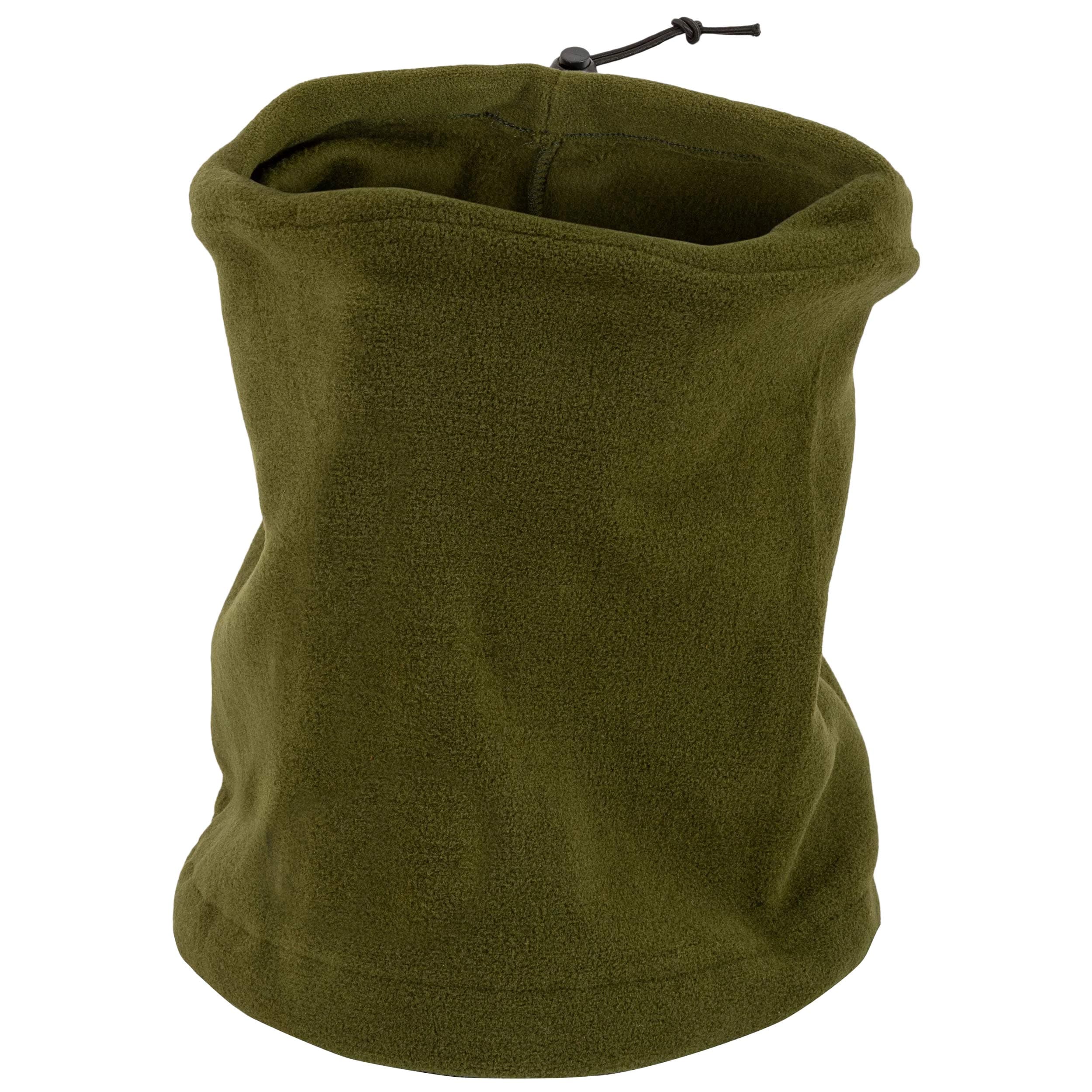 Balaclava Highlander Outdoor Polar Fleece Neck Warmer cu cordon - Olive Green