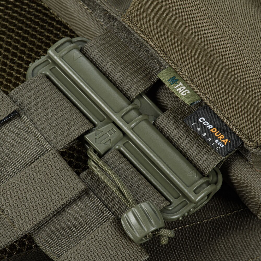 Vestă tactică tip Plate Carrier M-Tac Cuirass Fast Elite Ranger Green - pentru plăci balistice L/XL