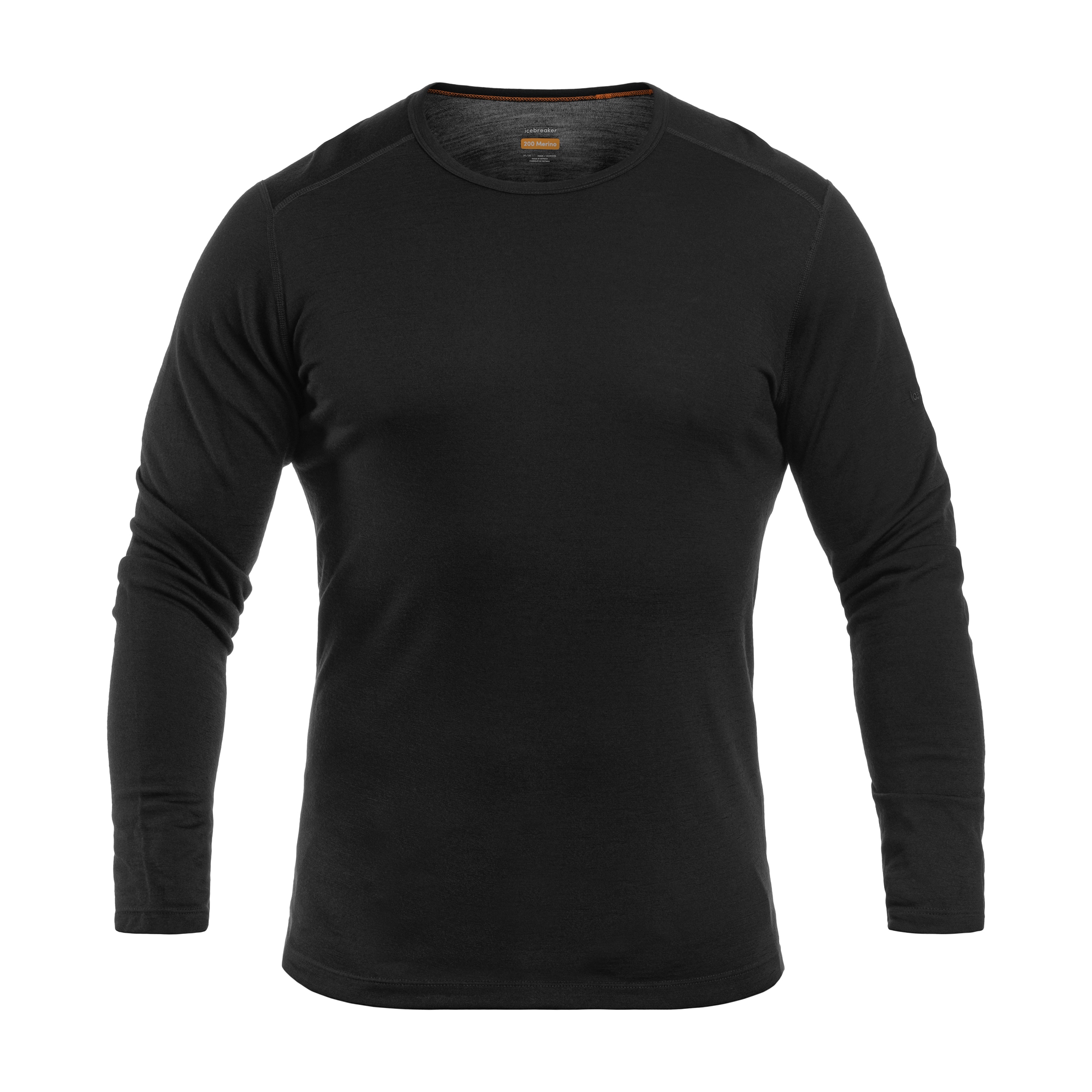 Bluză termoactivă Icebreaker Merino 200 Oasis Crewe - Black