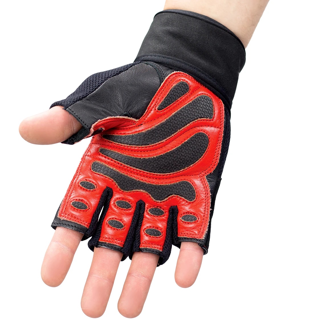 Mănuși de fitness HMS RST01 - Black/Red