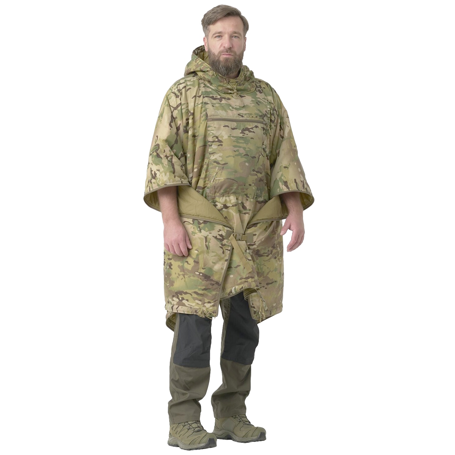 Poncho Helikon Swagman Roll Climashield Apex cu funcția de sac de dormit - MultiCam
