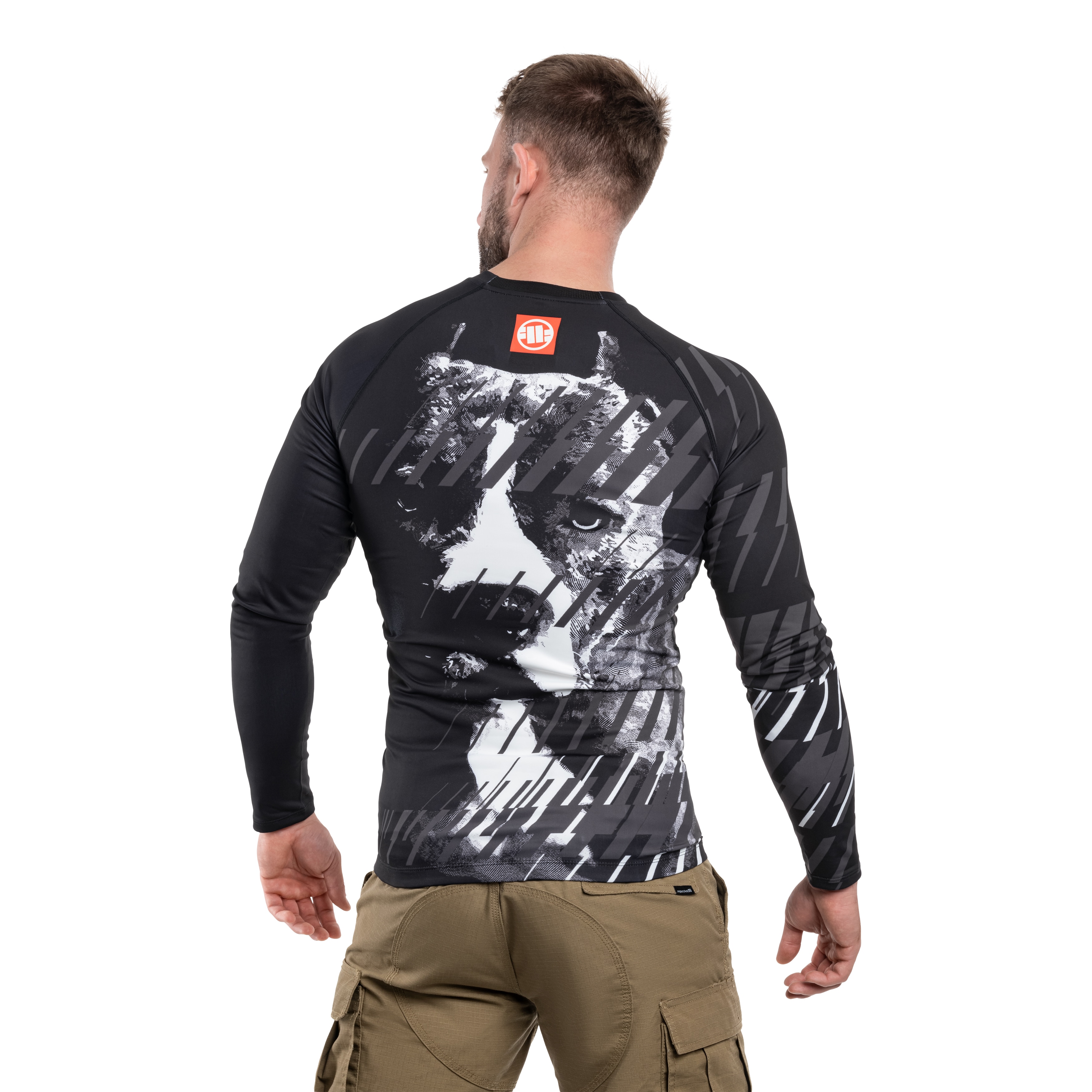 Bluză termoactivă Pitbull West Coast LongSleeve Rashguard Street Dog - Black