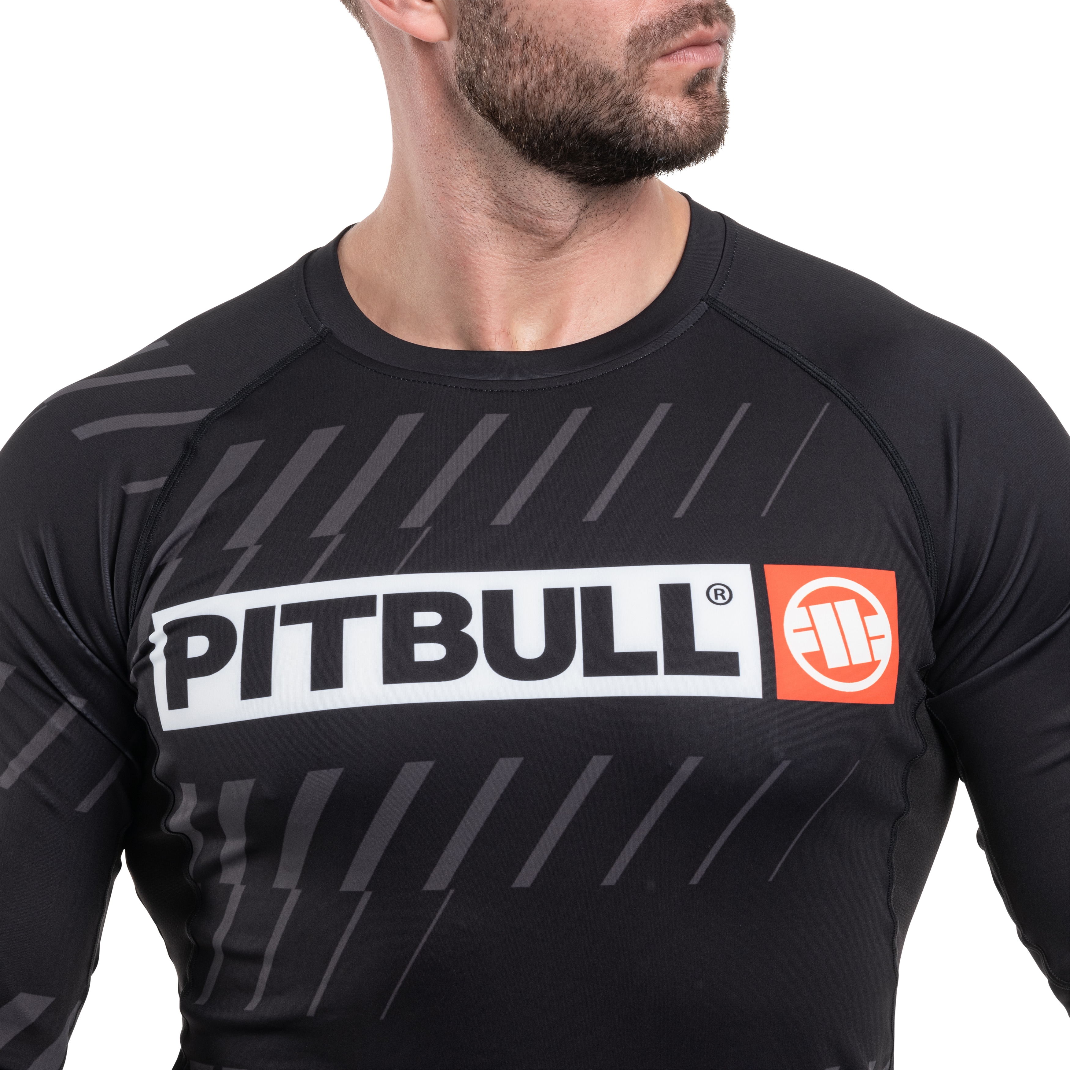 Bluză termoactivă Pitbull West Coast LongSleeve Rashguard Street Dog - Black