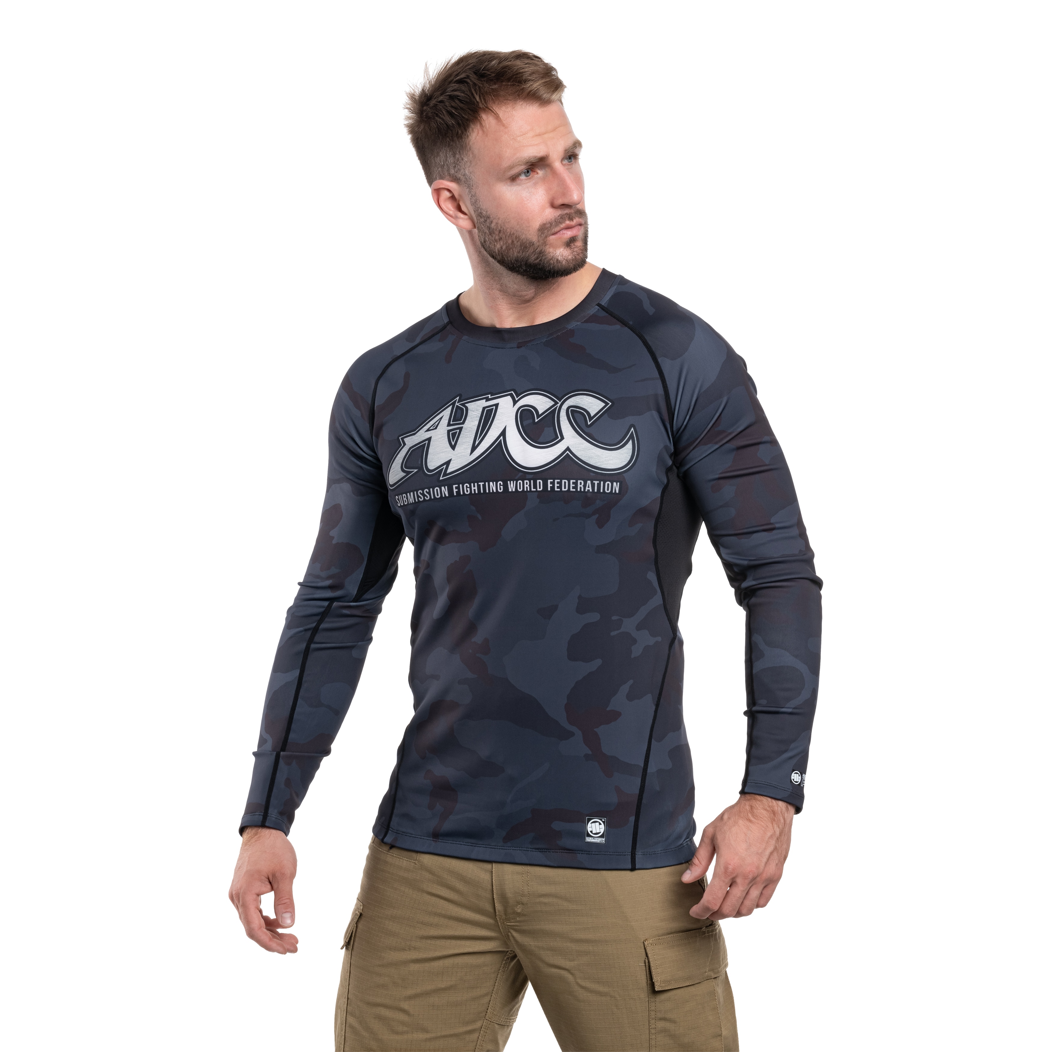 Bluză termoactivă Pitbull West Coast LongSleeve Rashguard ADCC - Camo