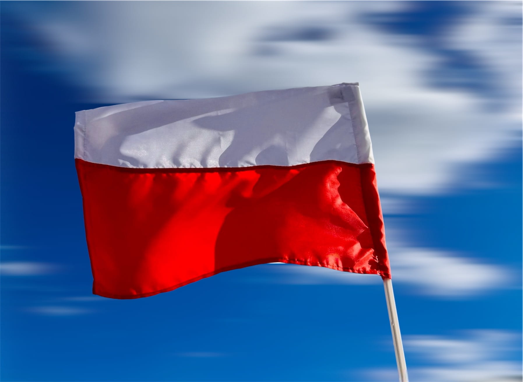 Steag Polonia pentru auto 45 x 30 cm