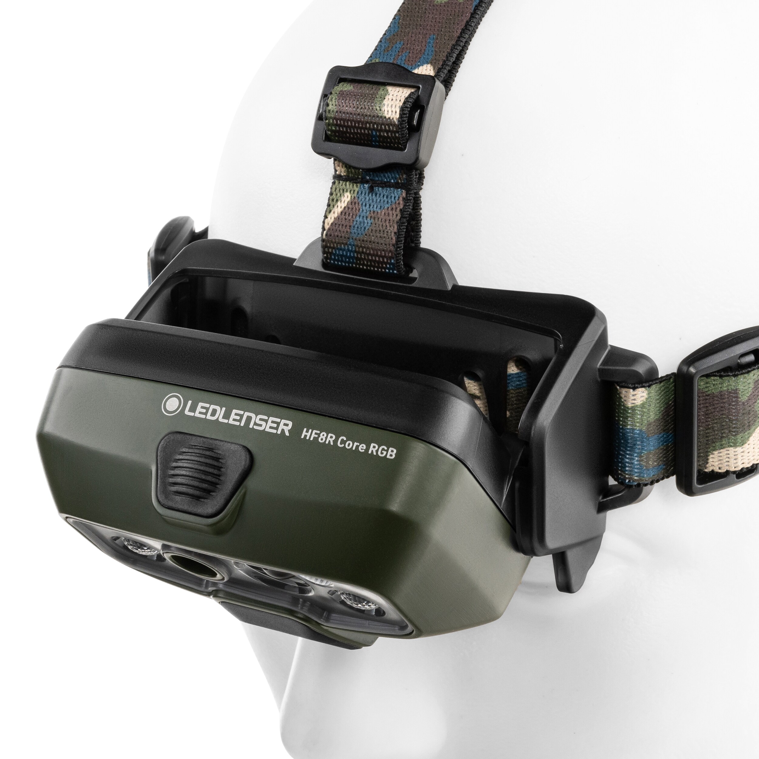 Lanternă frontală Ledlenser HF8R Core RGB Camo - 1600 lumeni