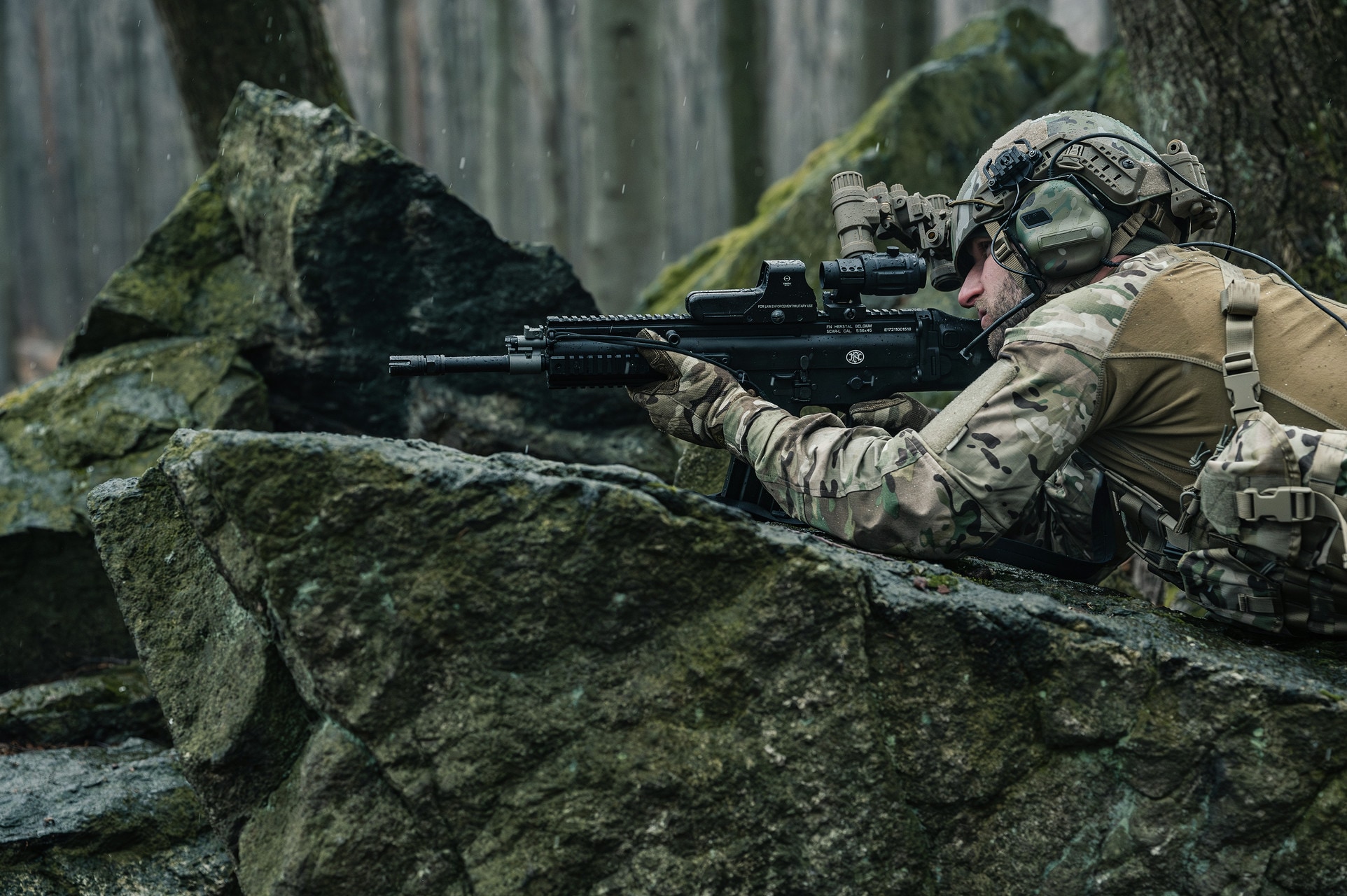 Protecție auditivă activă Wosport HD-11 Gen. 5 - MultiCam