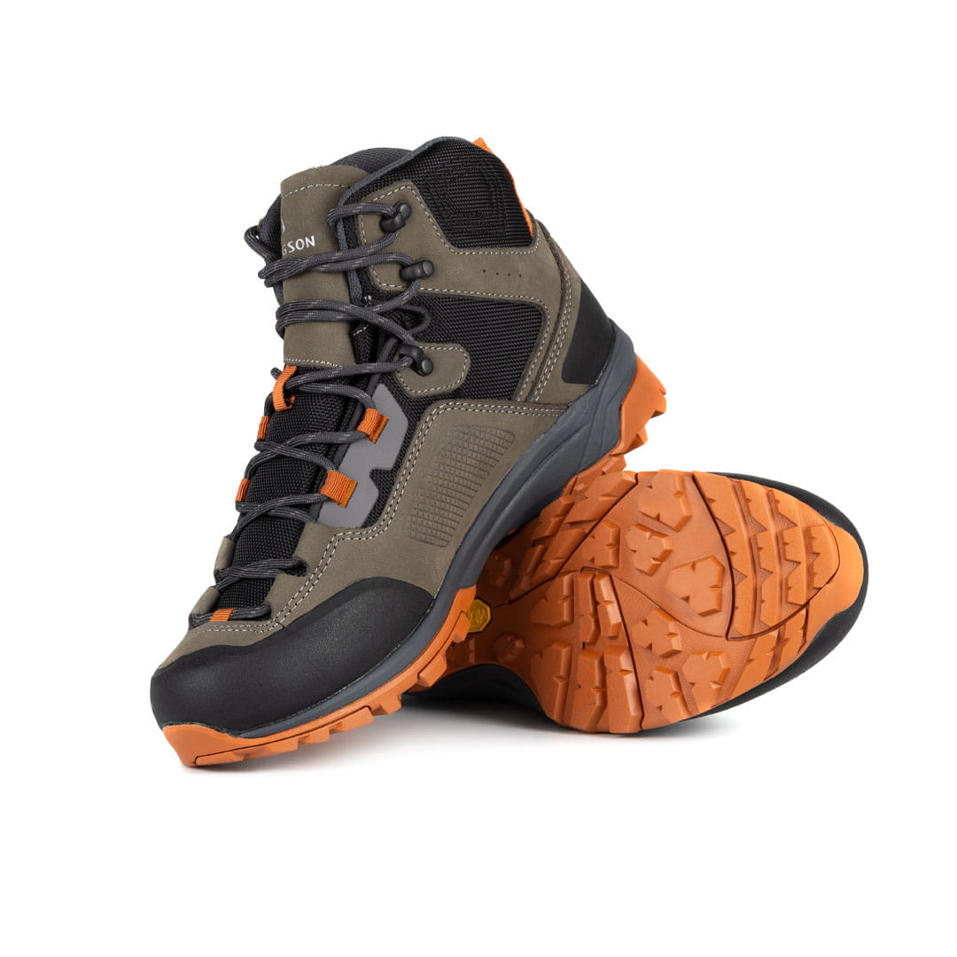 Încălțăminte Bergson Moko Mid STX - Khaki/Orange