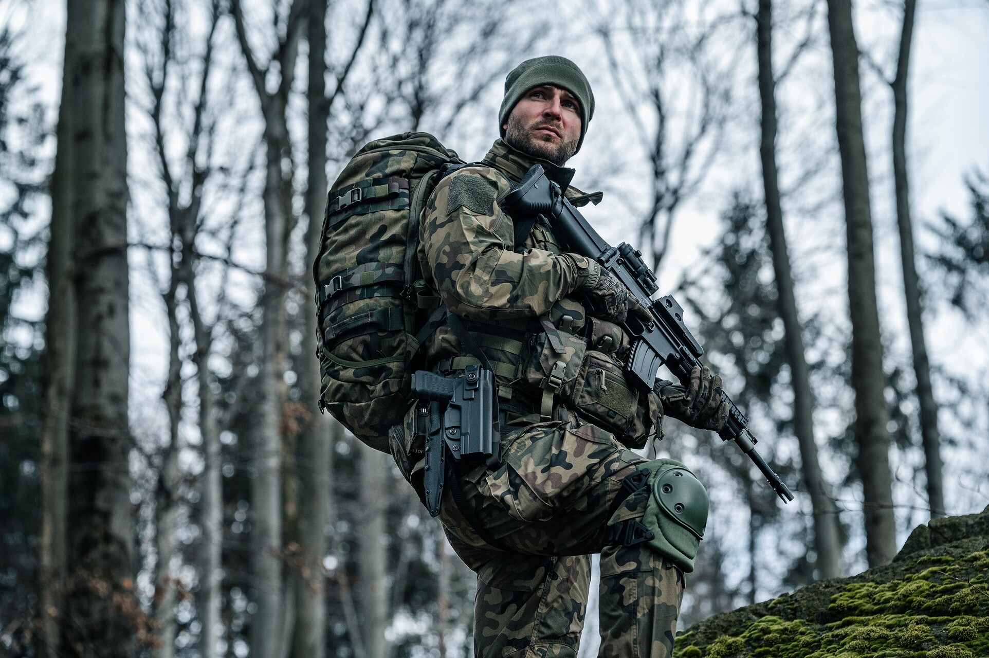 Vestă tactică Helikon-Tex Guardian Recce Chest Rig - wz.93 Pantera PL Woodland