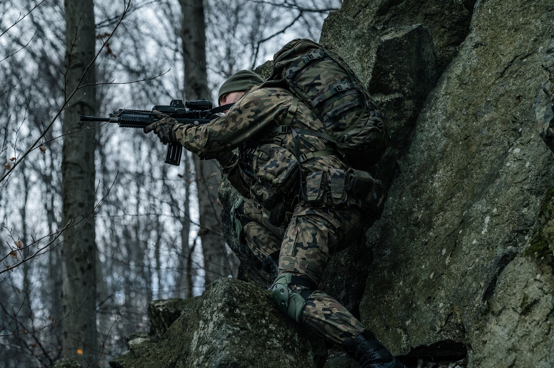 Vestă tactică Helikon-Tex Guardian Recce Chest Rig - wz.93 Pantera PL Woodland