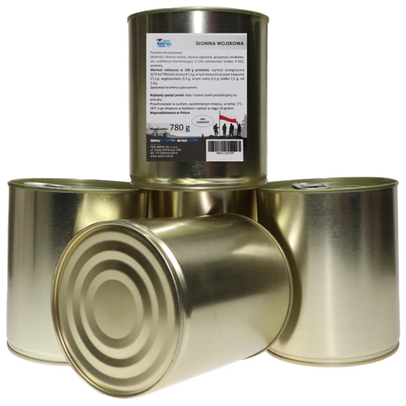 Conservă alimentară Arpol - Slănină militară 770 g
