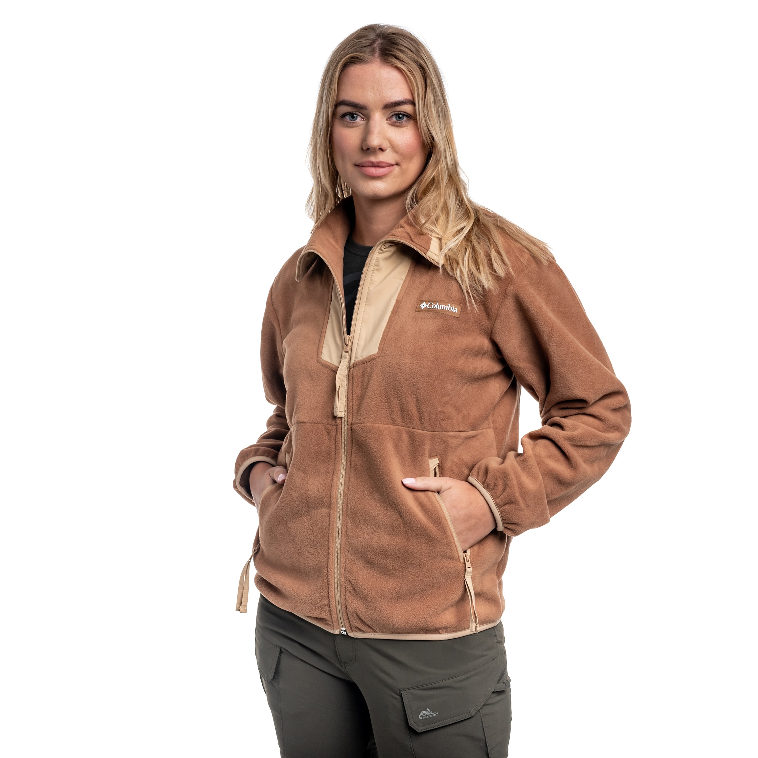Jachetă polar de damă Columbia Sequoia Grove - Camel Brown / Canoe