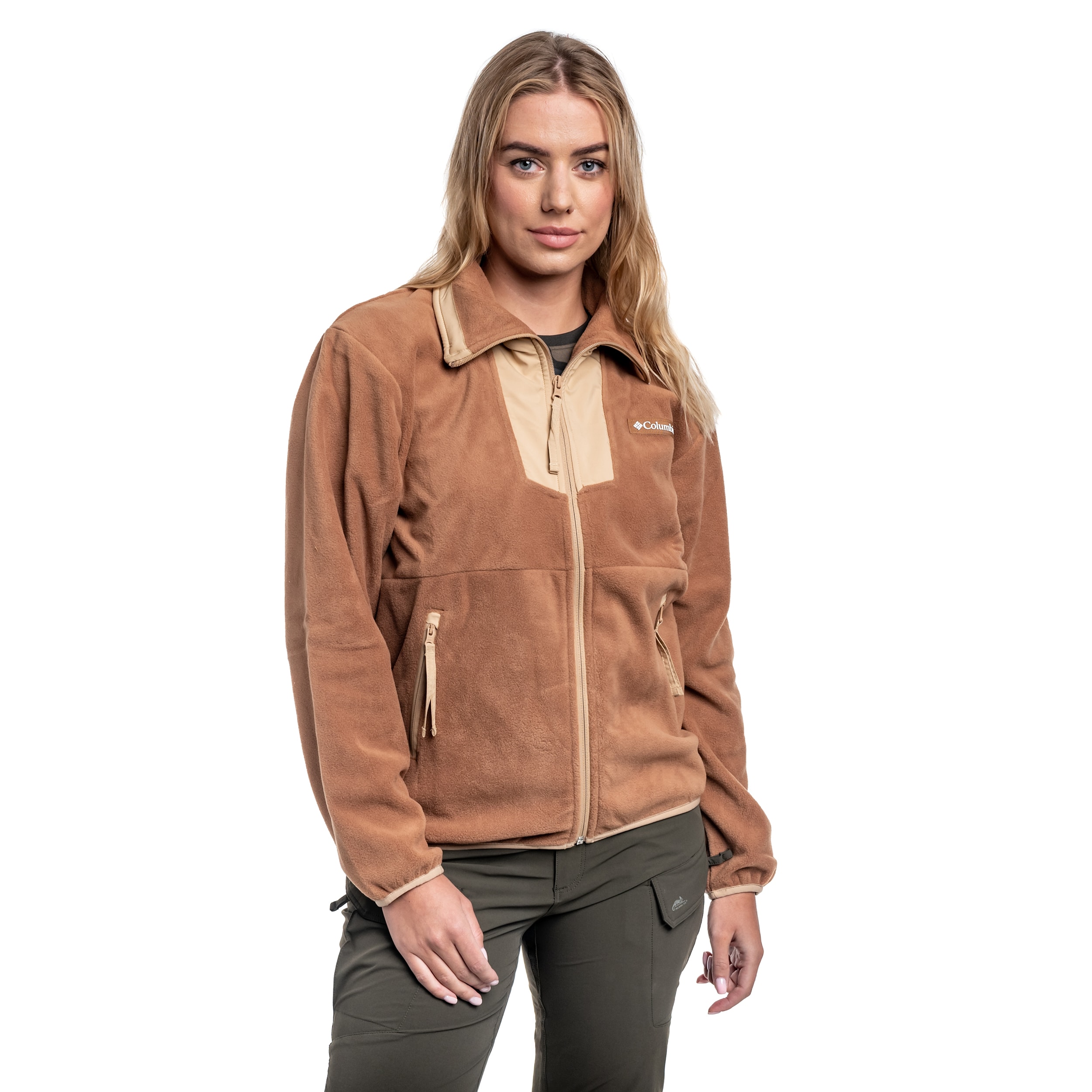 Jachetă polar de damă Columbia Sequoia Grove - Camel Brown / Canoe