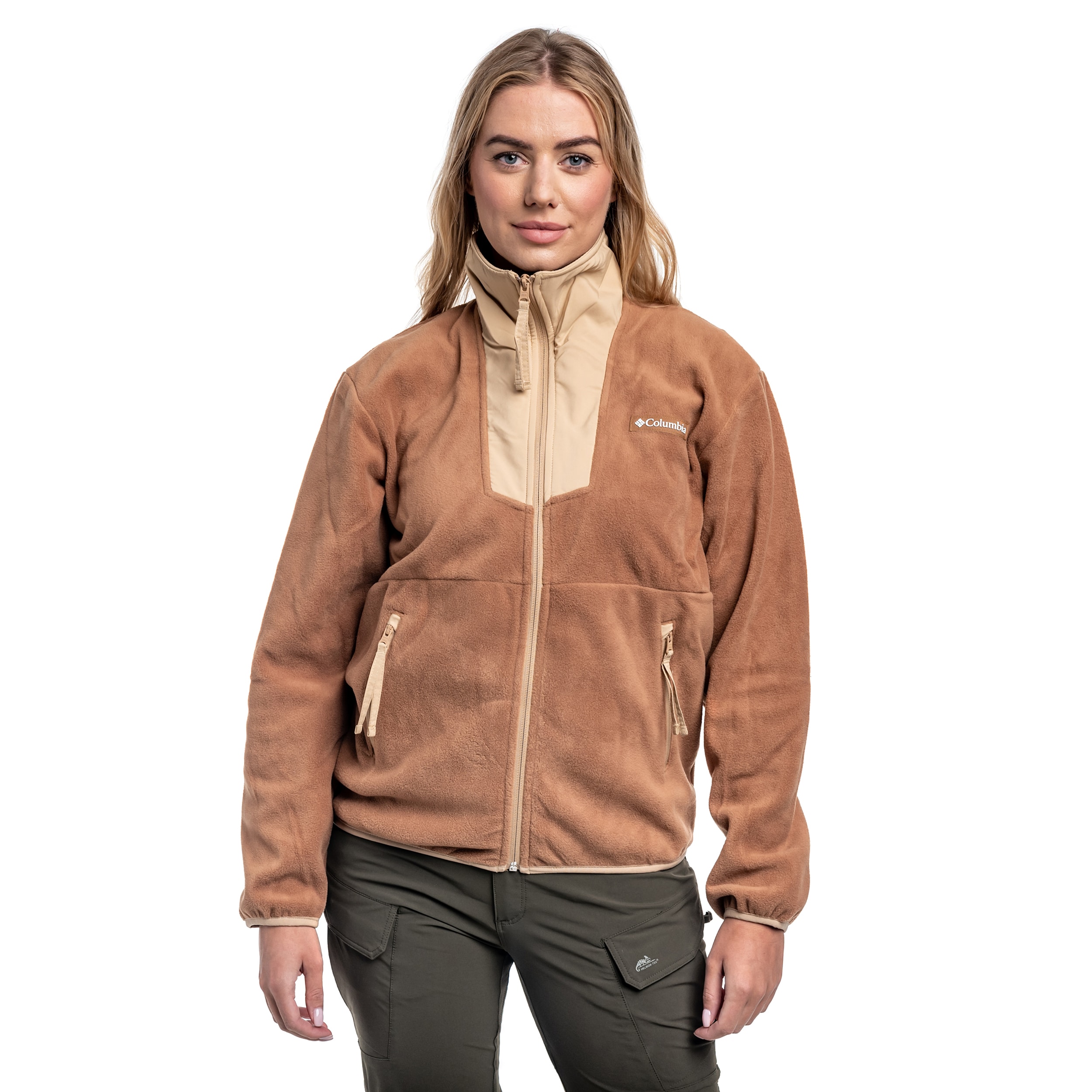 Jachetă polar de damă Columbia Sequoia Grove - Camel Brown / Canoe