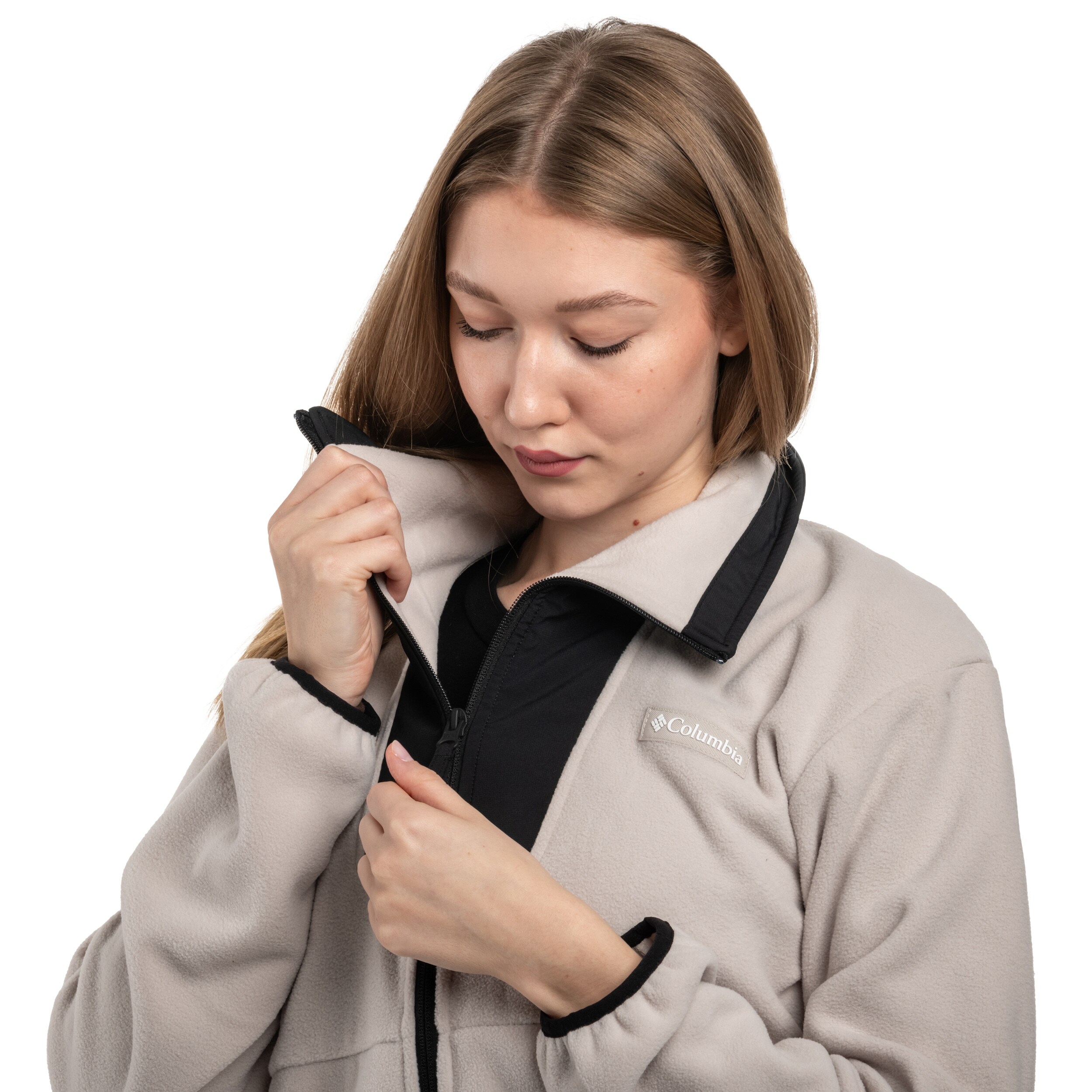 Jachetă polar de damă Columbia Sequoia Grove - Dark Stone / Black