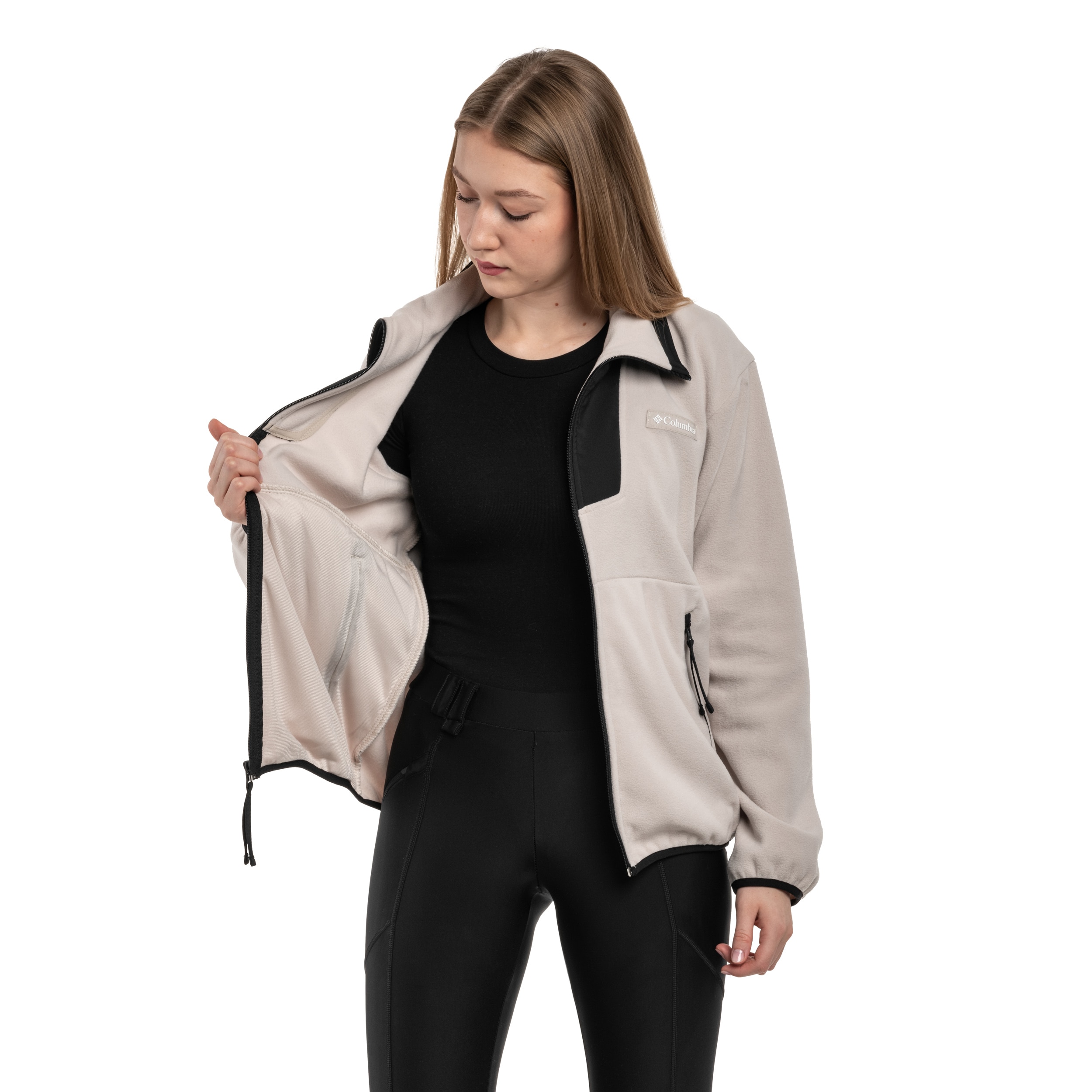 Jachetă polar de damă Columbia Sequoia Grove - Dark Stone / Black