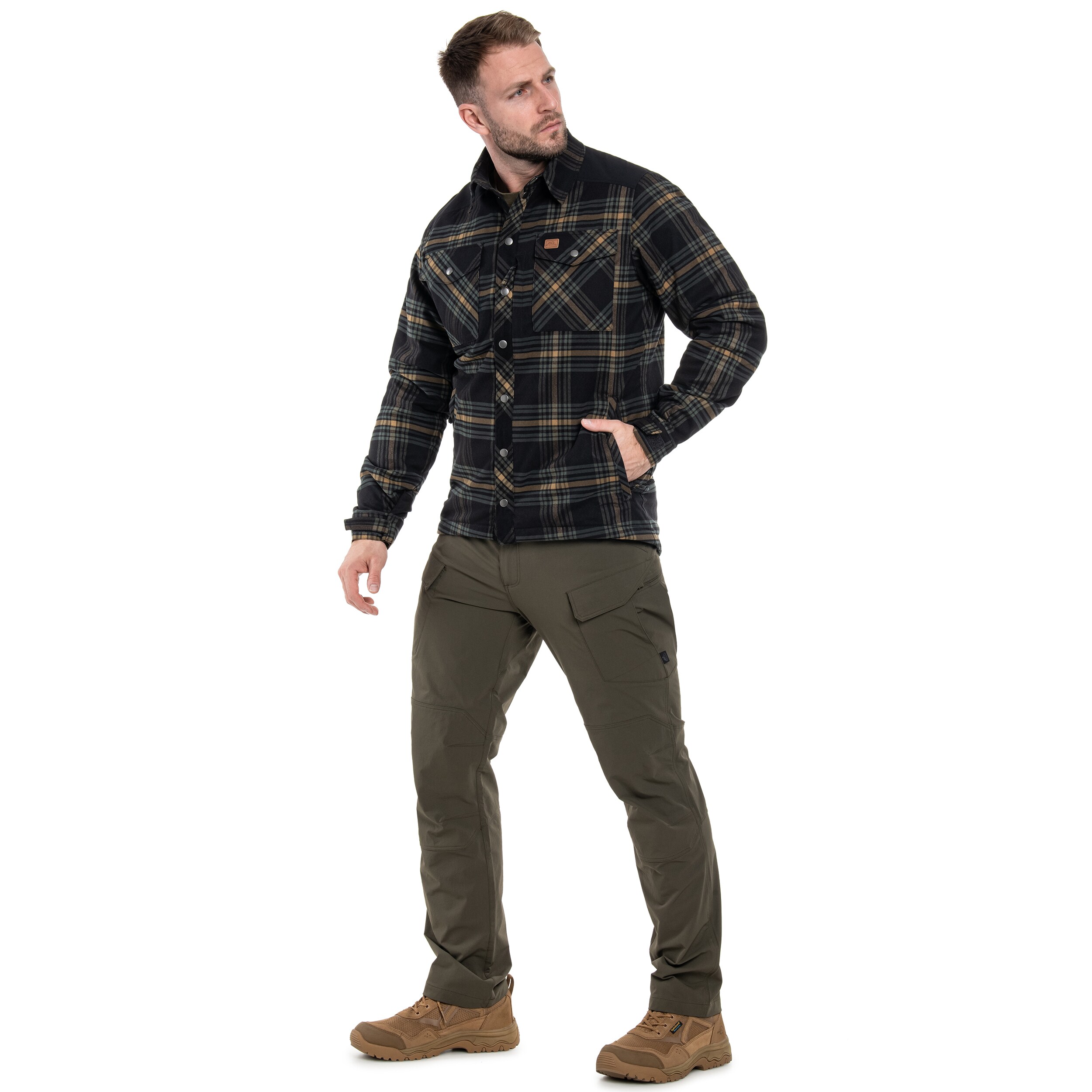 Cămașă Helikon-Tex Winter Warden Long Sleeve - Slate Moorland Plaid