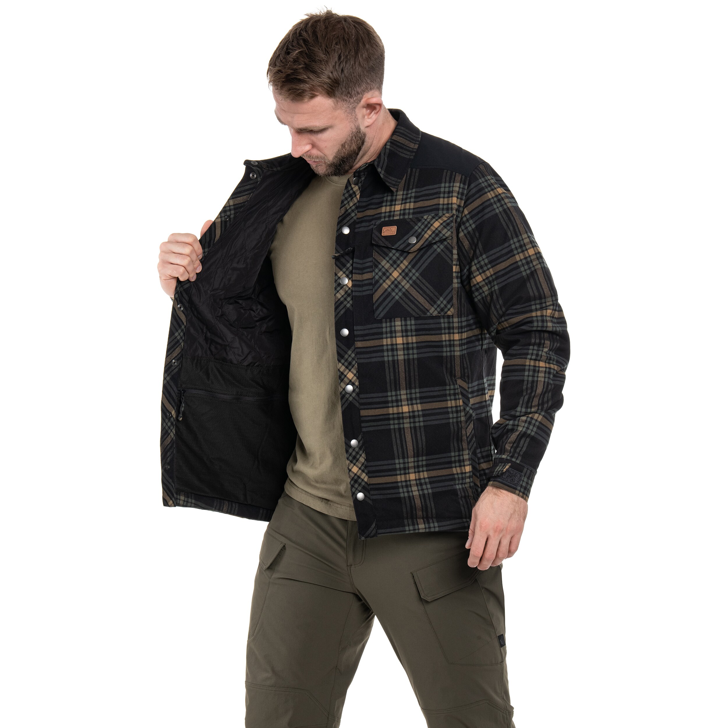 Cămașă Helikon-Tex Winter Warden Long Sleeve - Slate Moorland Plaid