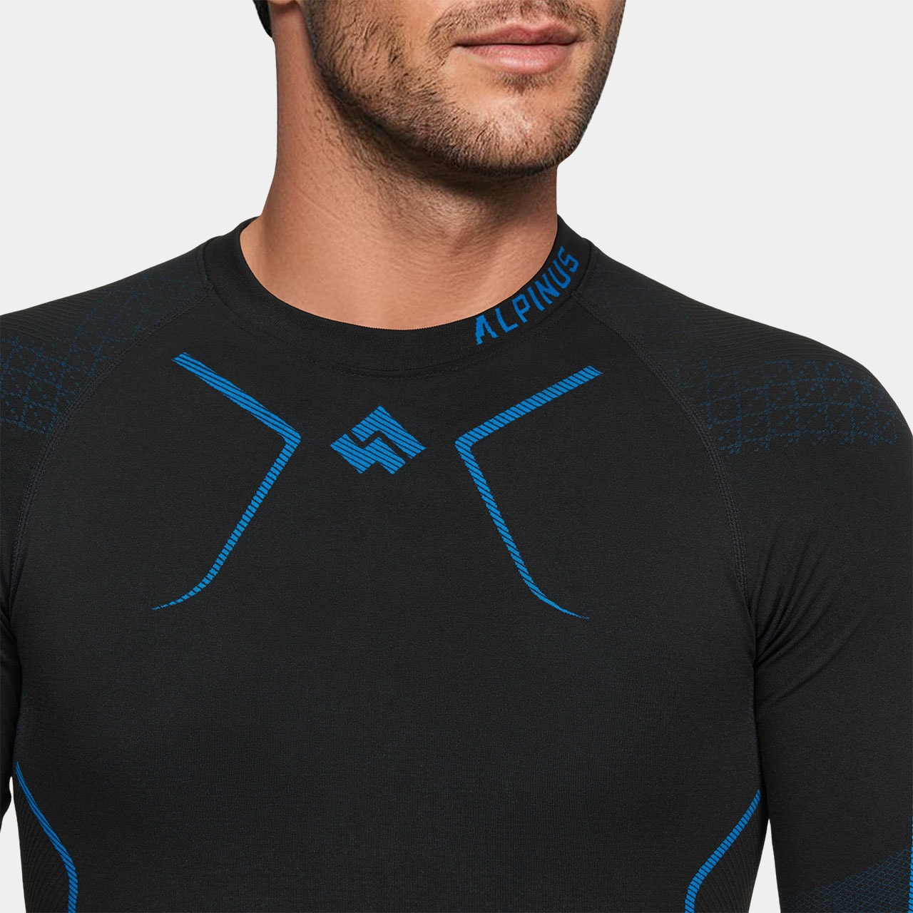 Lenjerie de corp termoactivă Alpinus Littlehammer Set - Neagră/Albastră