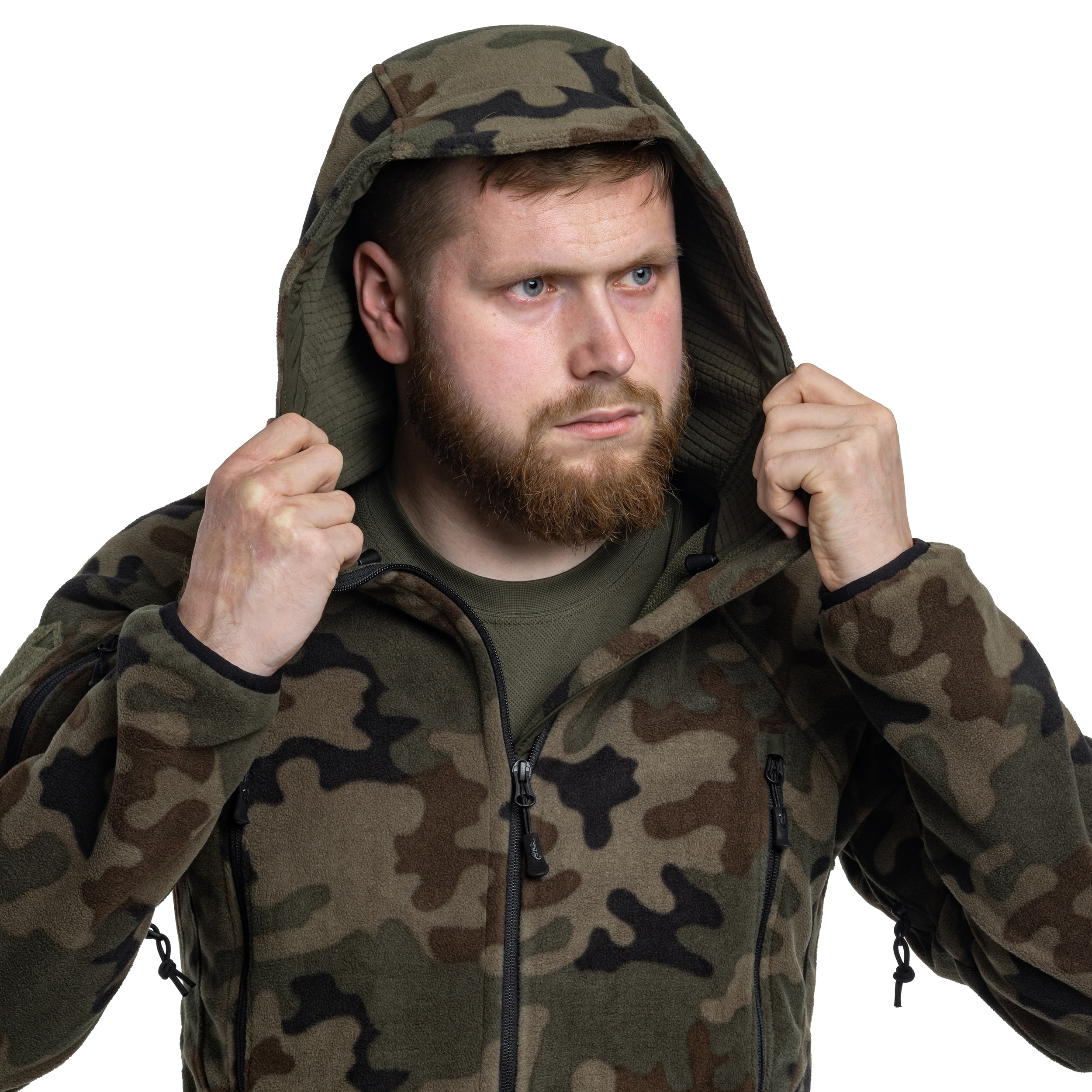 Jachetă polar Helikon-Tex Patriot MK2 Hybrid Fleece - wz.93 Pantera PL Woodland