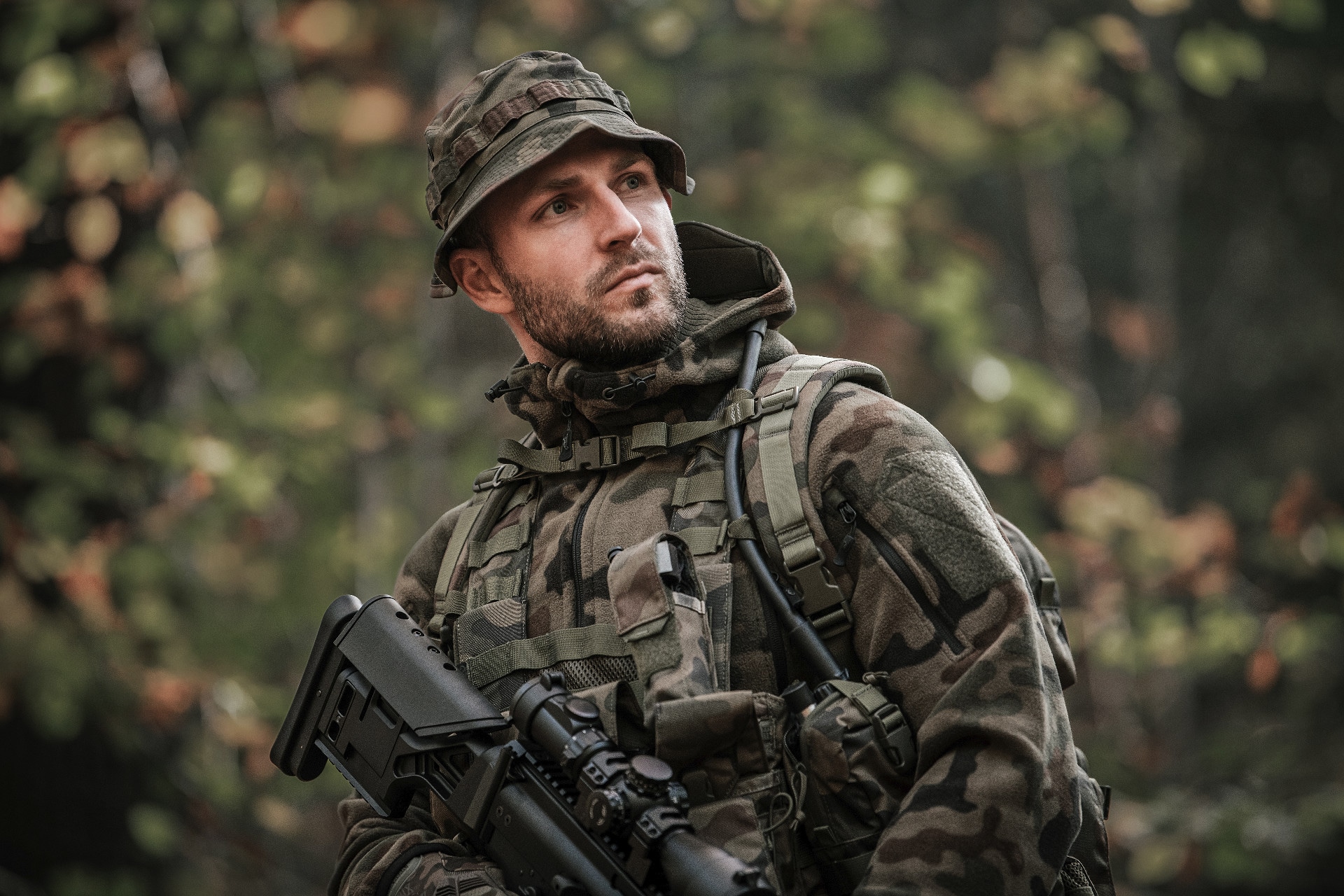 Jachetă polar Helikon-Tex Patriot MK2 Hybrid Fleece - wz.93 Pantera PL Woodland