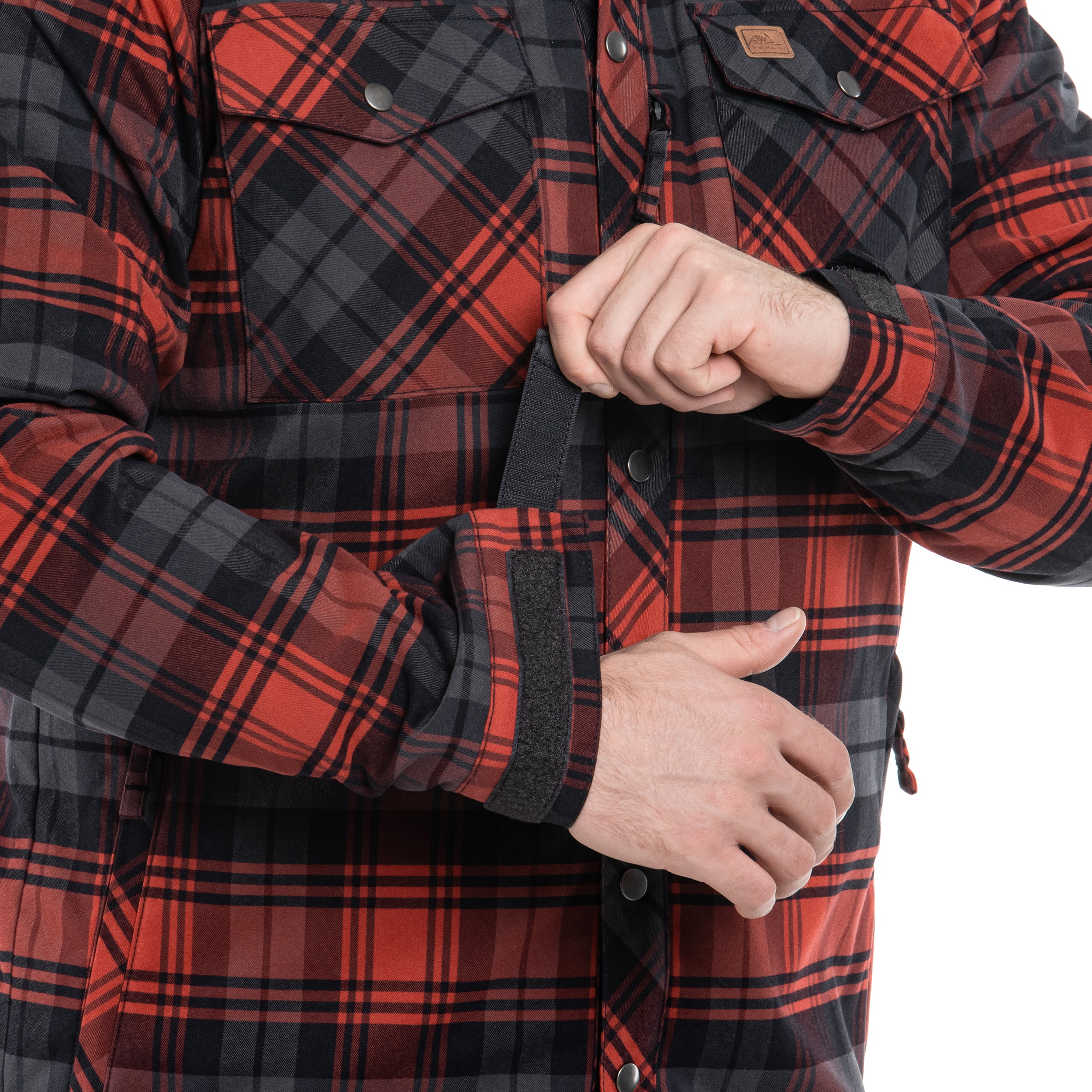 Cămașă Helikon Winter Warden Long Sleeve - Slate Crimson Plaid