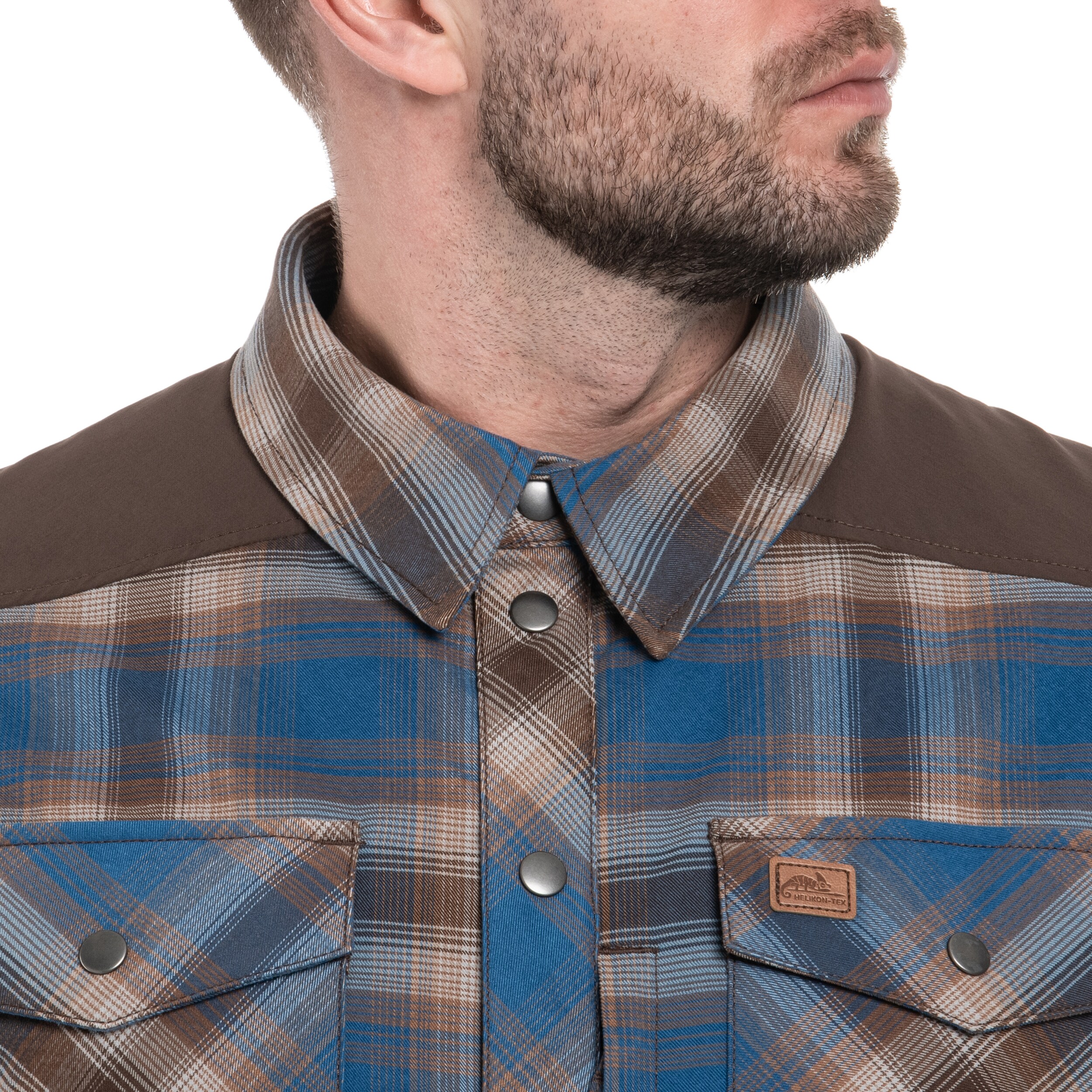 Cămașă Helikon-Tex Winter Warden Long Sleeve - Forest Blue Plaid