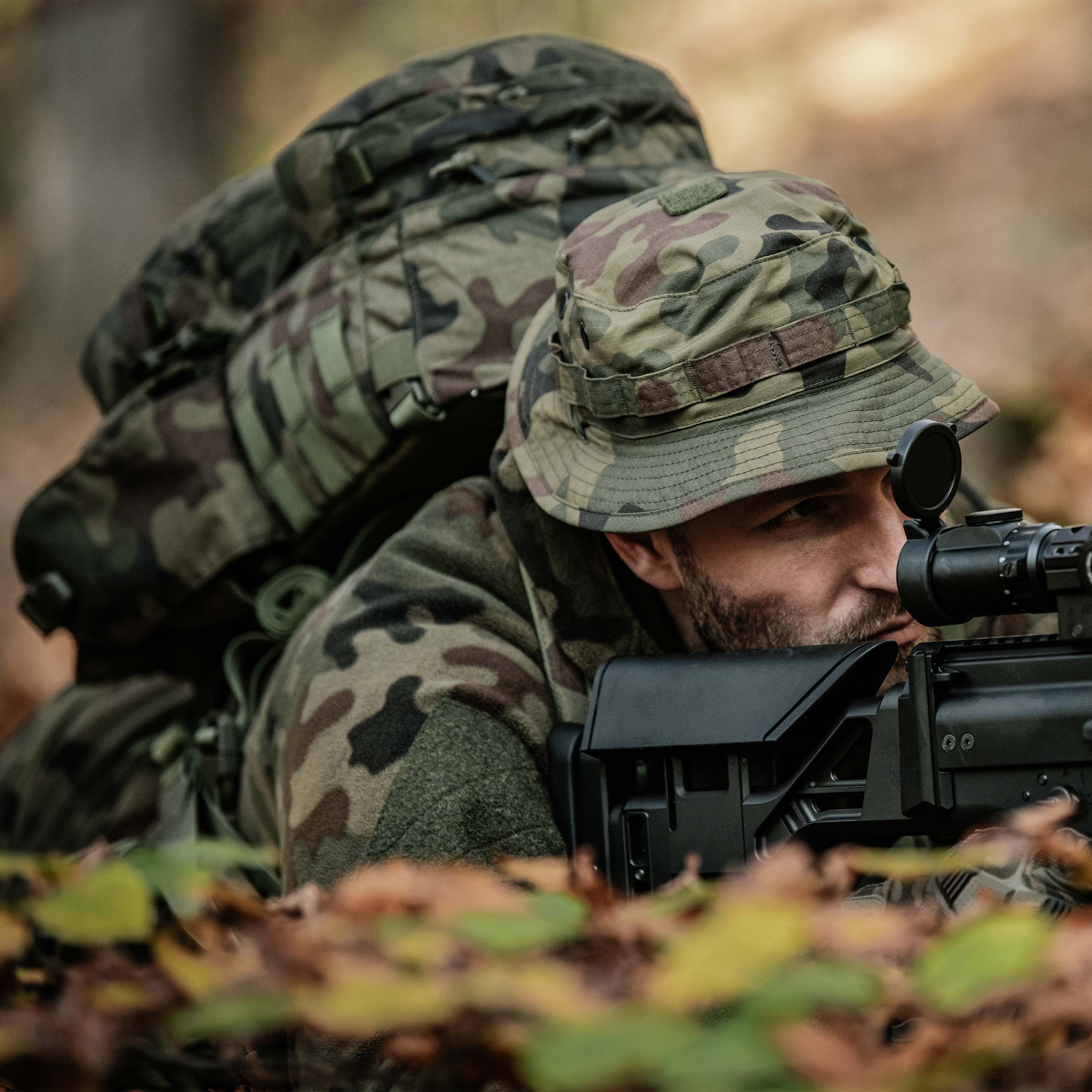 Pălărie Helikon Boonie Mk2 PolyCotton Stretch Rip-Stop - wz.93 Pantera PL Woodland