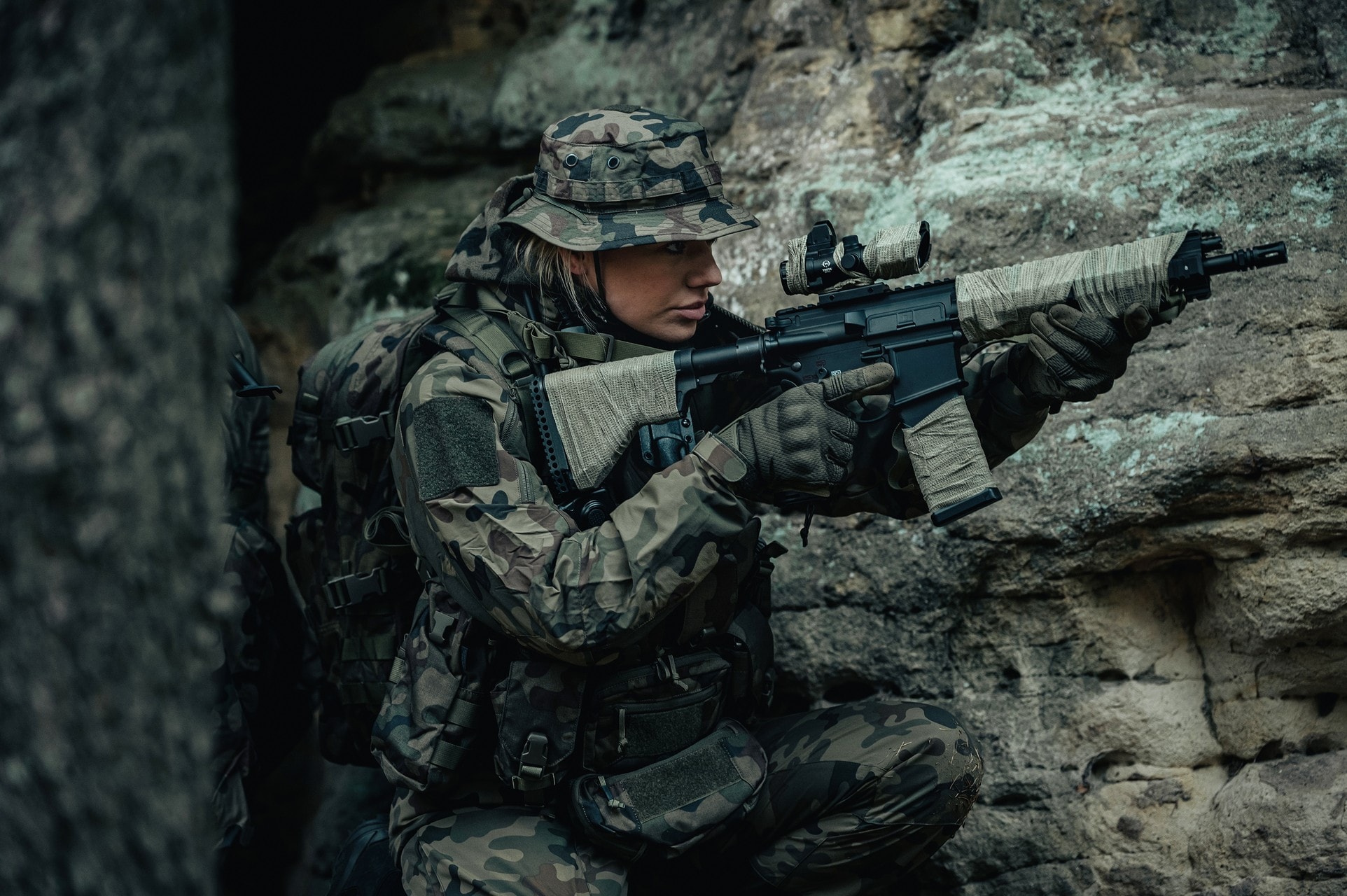 Pălărie Helikon Boonie Mk2 PolyCotton Stretch Rip-Stop - wz.93 Pantera PL Woodland