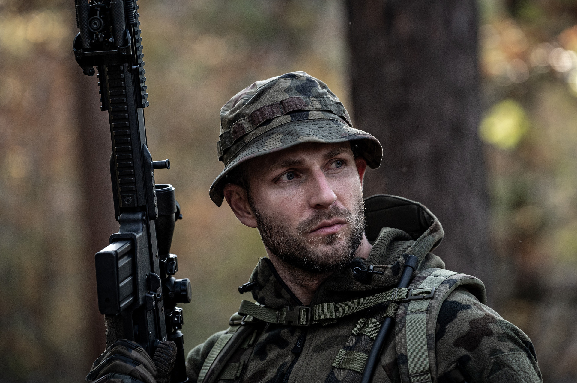 Pălărie Helikon Boonie Mk2 PolyCotton Stretch Rip-Stop - wz.93 Pantera PL Woodland