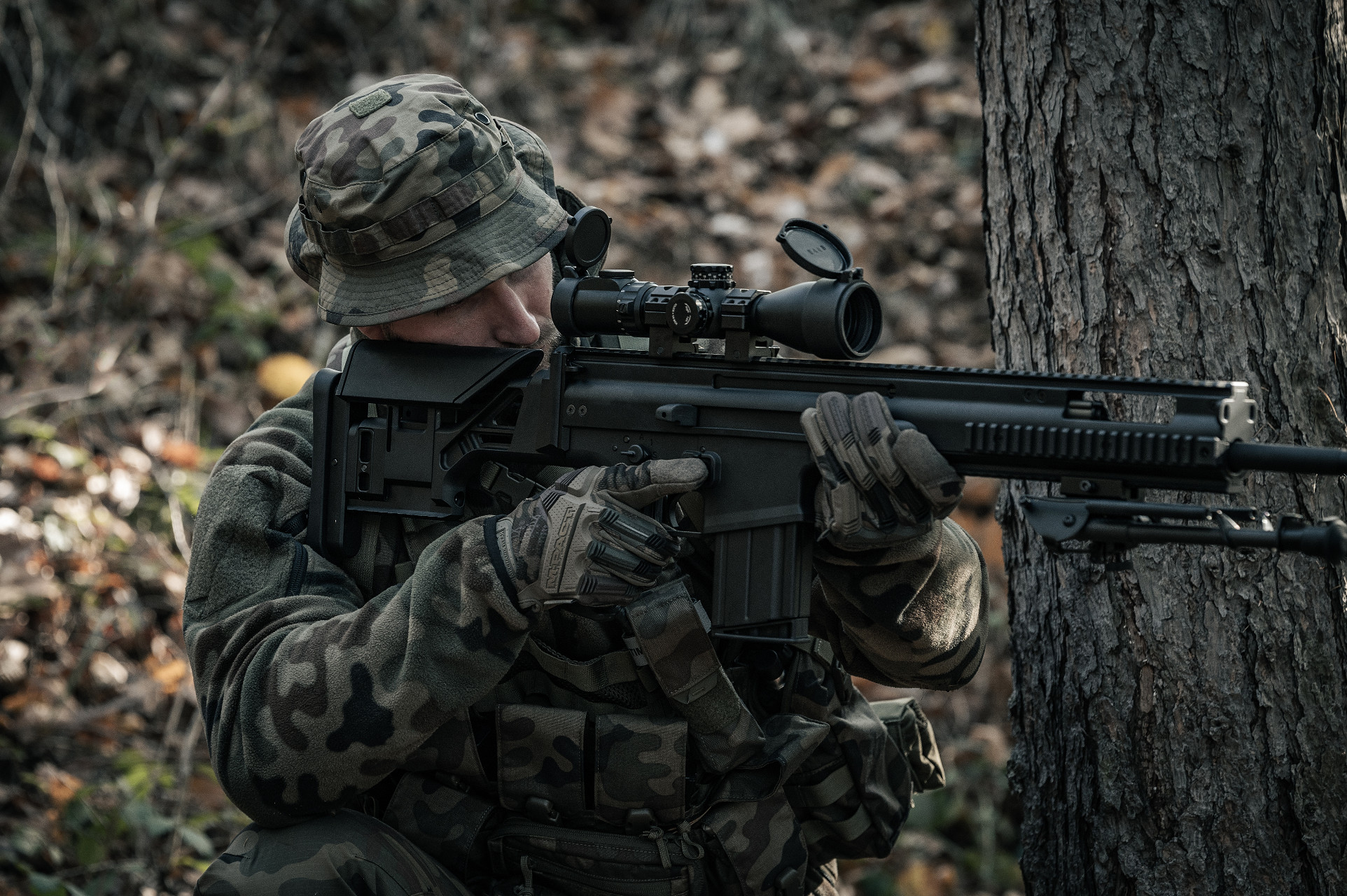 Pălărie Helikon-Tex Boonie Mk2 PolyCotton Stretch Rip-Stop - wz.93 Pantera PL Woodland