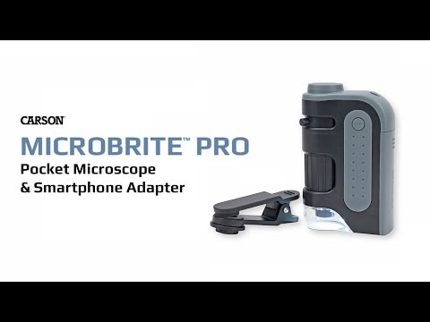 Microscop de buzunar Carson MicroBrite Plus LED 60-120x cu clemă - Grey