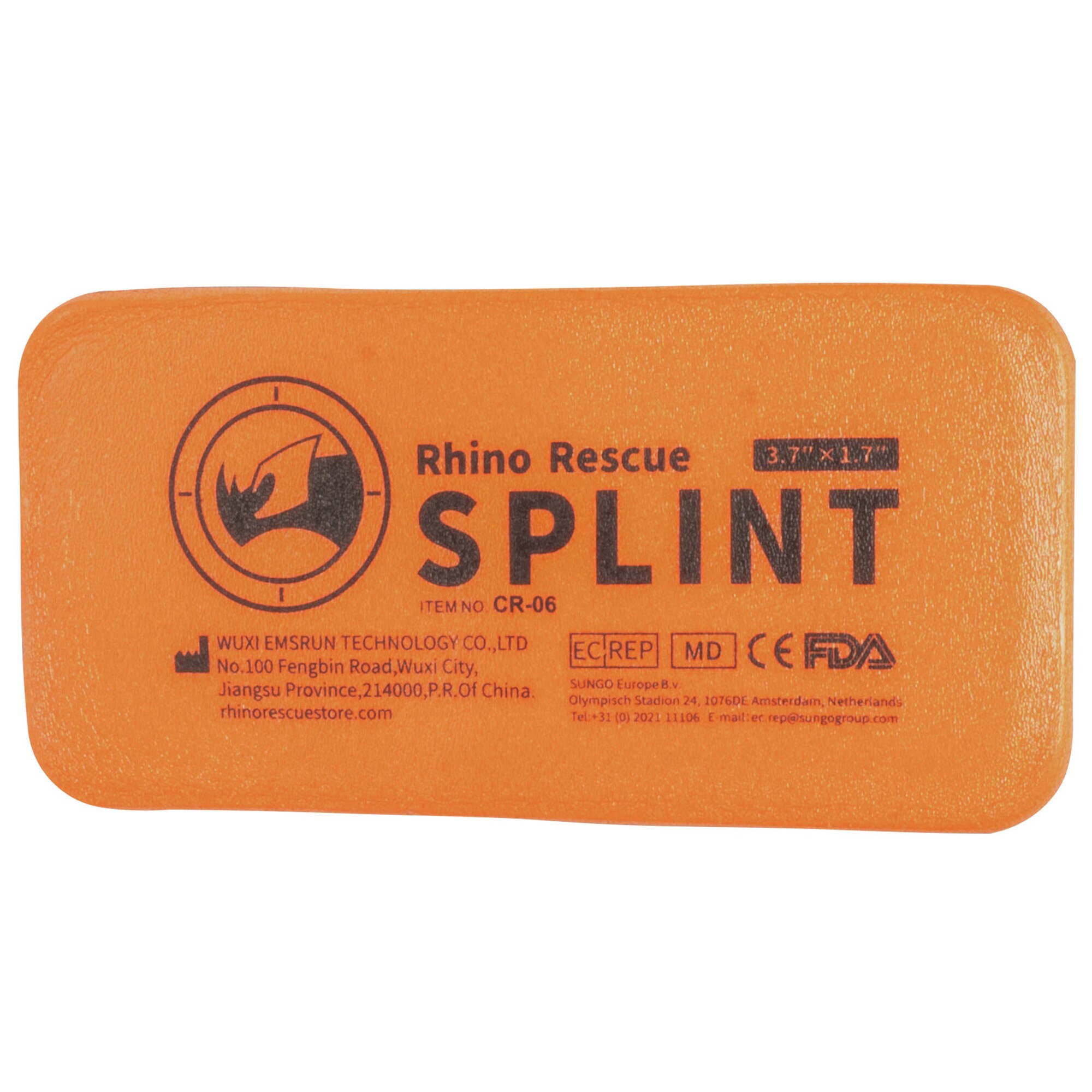 Atelă de protecție pentru deget Rhino Rescue 3,7” - Orange