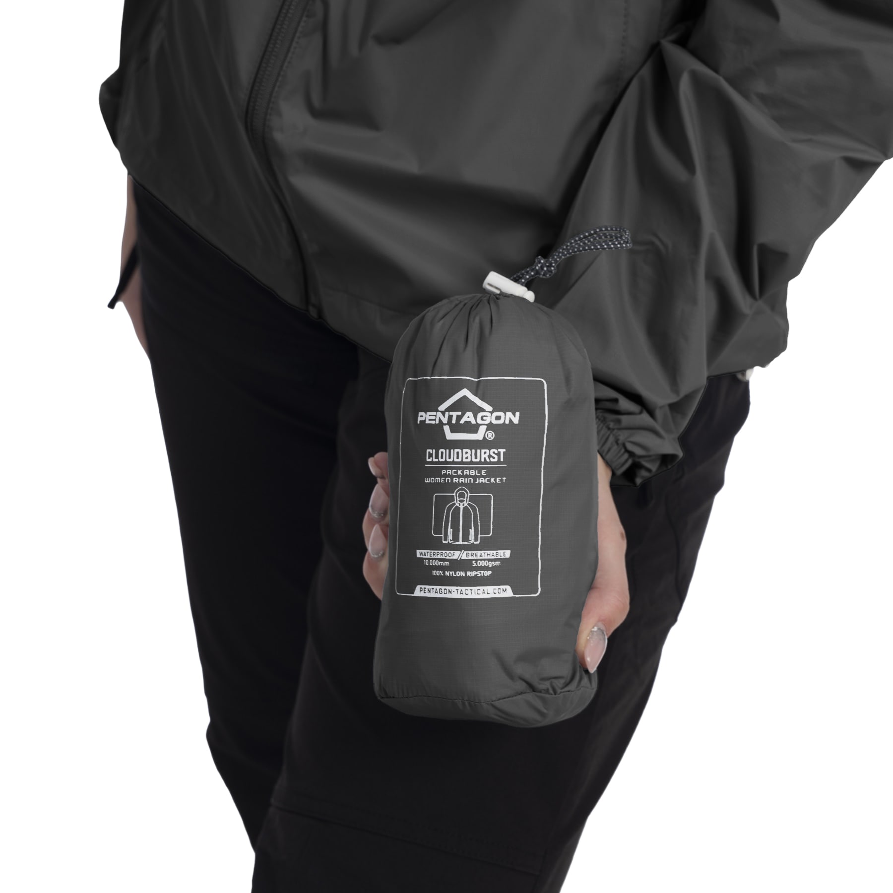 Jacheta de ploaie pentru femei Pentagon Cloudburst - Black