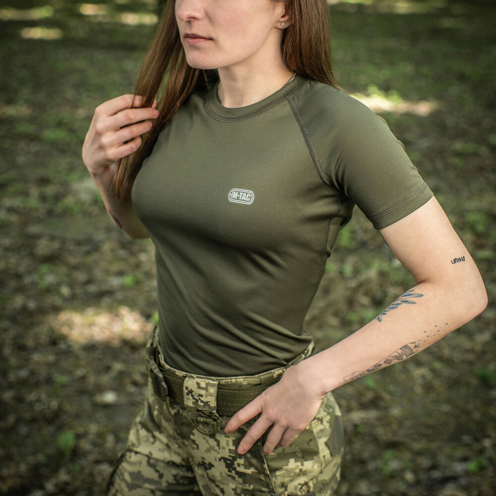 Tricou termoactiv de damă M-Tac Ultra Light Polartec Lady Short Sleeve - Dark Olive
