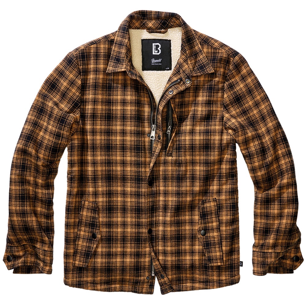 Geacă Brandit Classic Sherpa Jacket Camel/Black Checkered