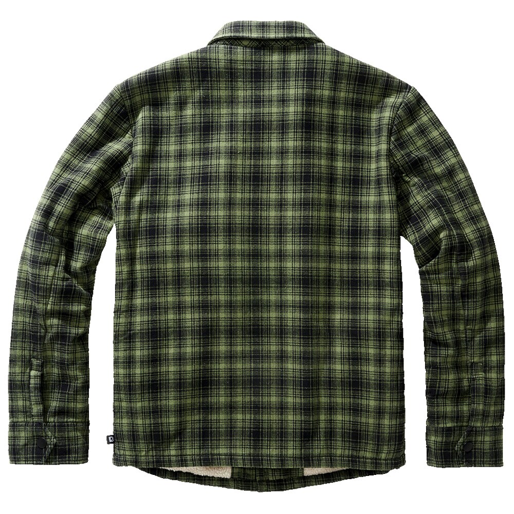 Geacă Brandit Classic Sherpa Jacket Olive/Black Checkered