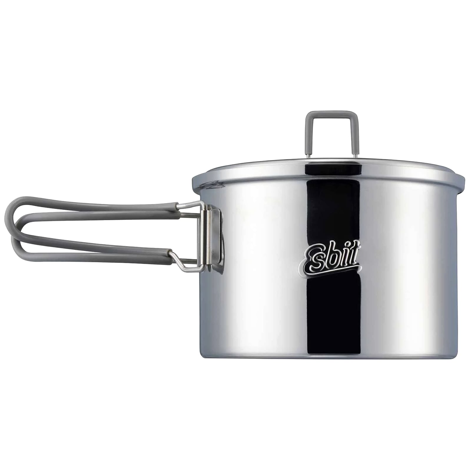Oală turistică cu capac Esbit Round Camping Pot stainless - 1600 ml