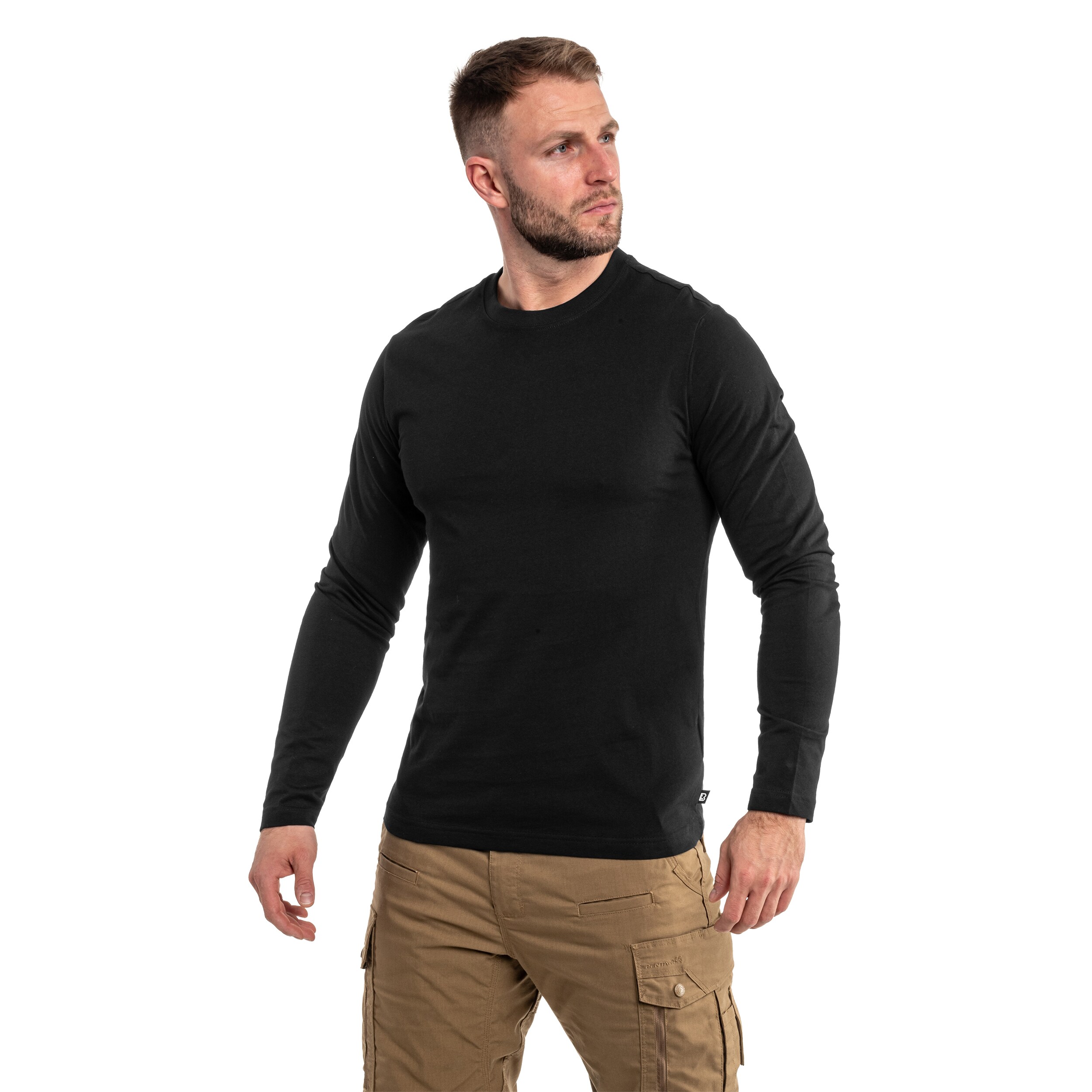 Tricou Brandit Premium Long Sleeve Shirt - Black