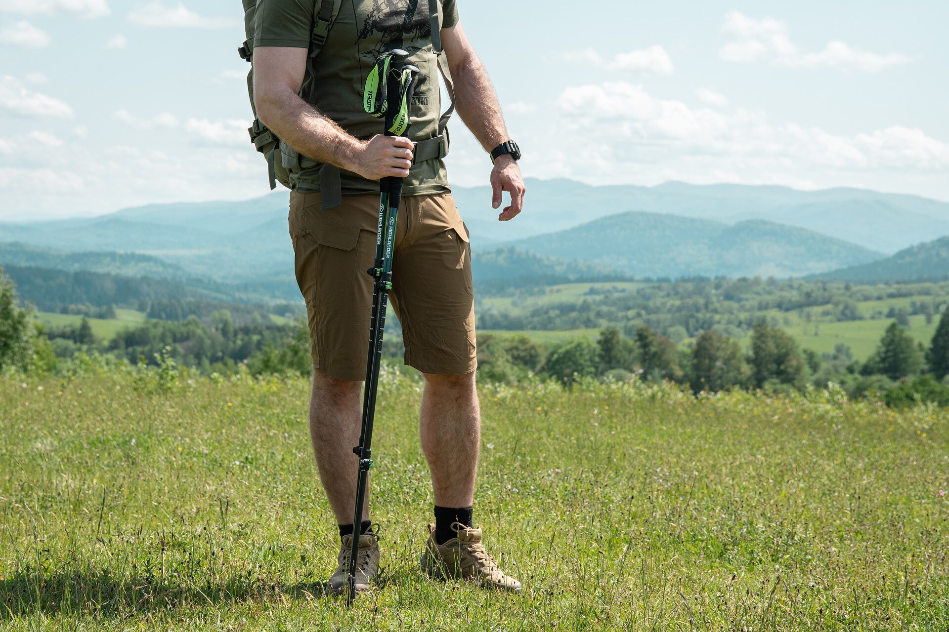 Bețe de trekking Highlander Outdoor Tiree Pro Trekking Poles - Green