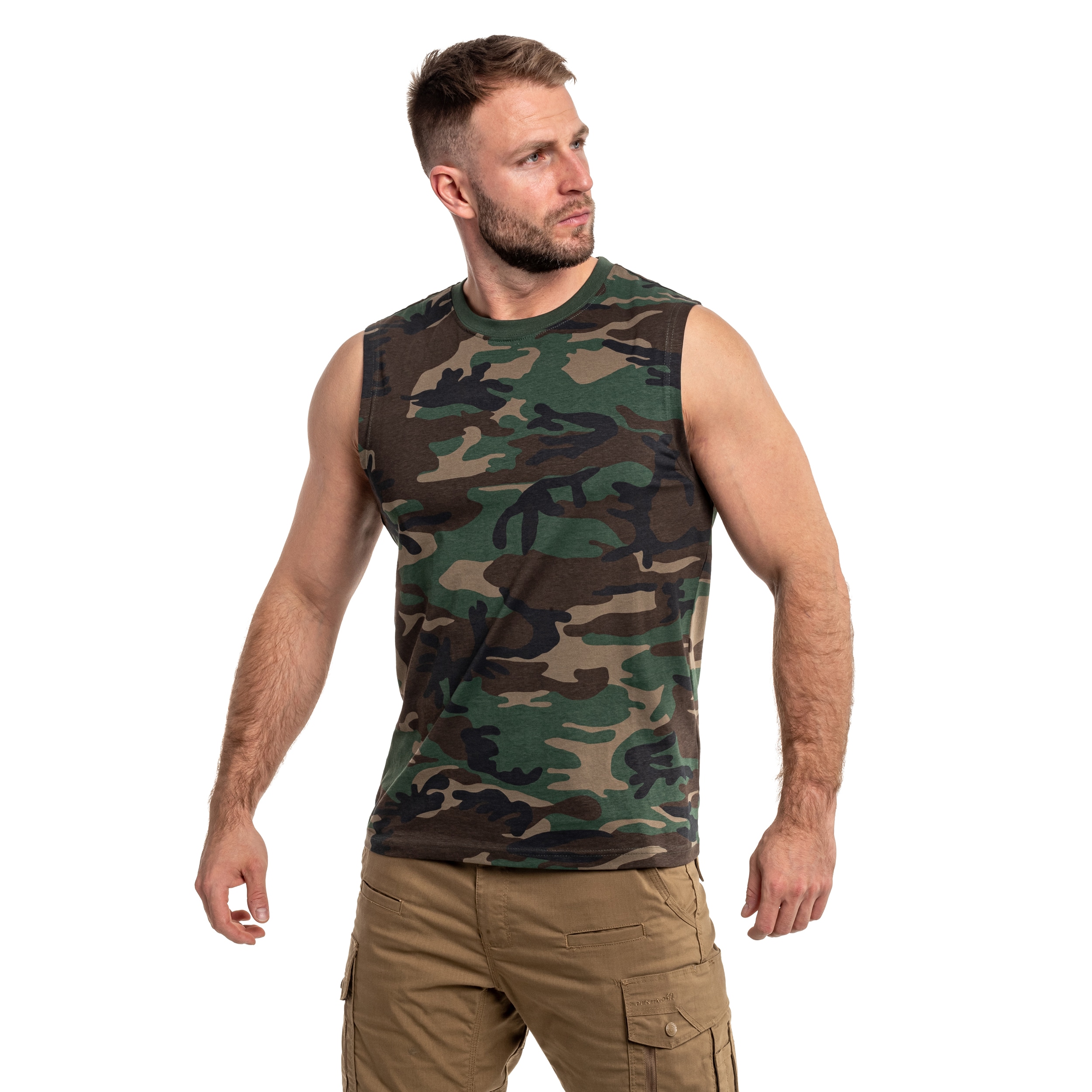 Tricou Tank Top Brandit Sleeveless - Woodland