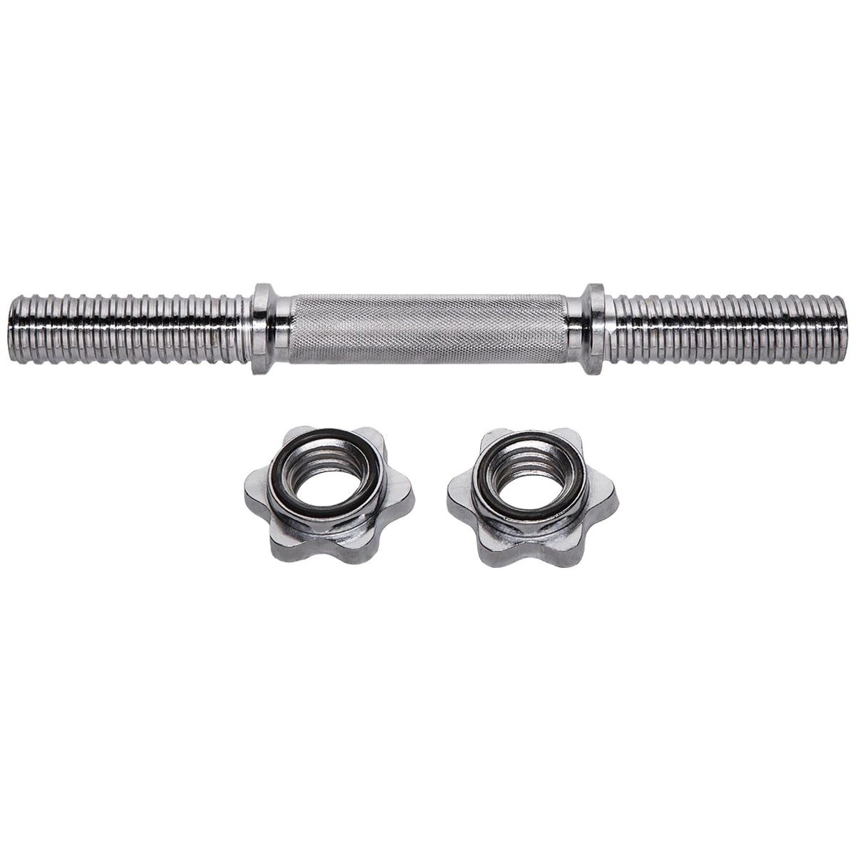 Bară dreaptă pentru haltere HMS  cu filetare și cleme GPR35 2,5 kg - 35 cm